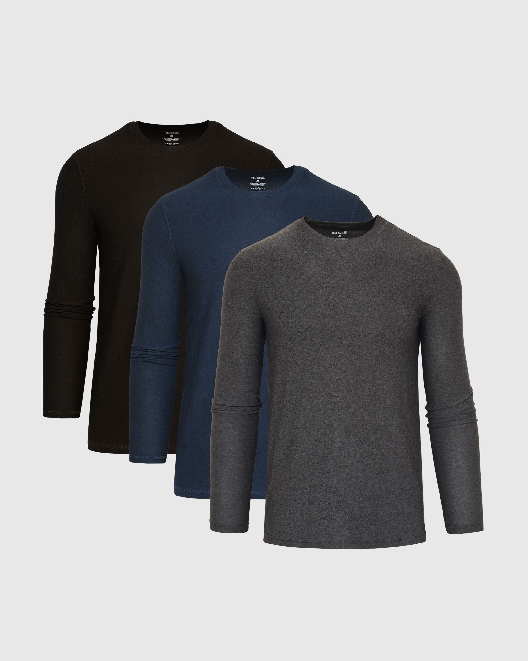 Motion Long Sleeve Active Crew 3-Pack sold by True Classic