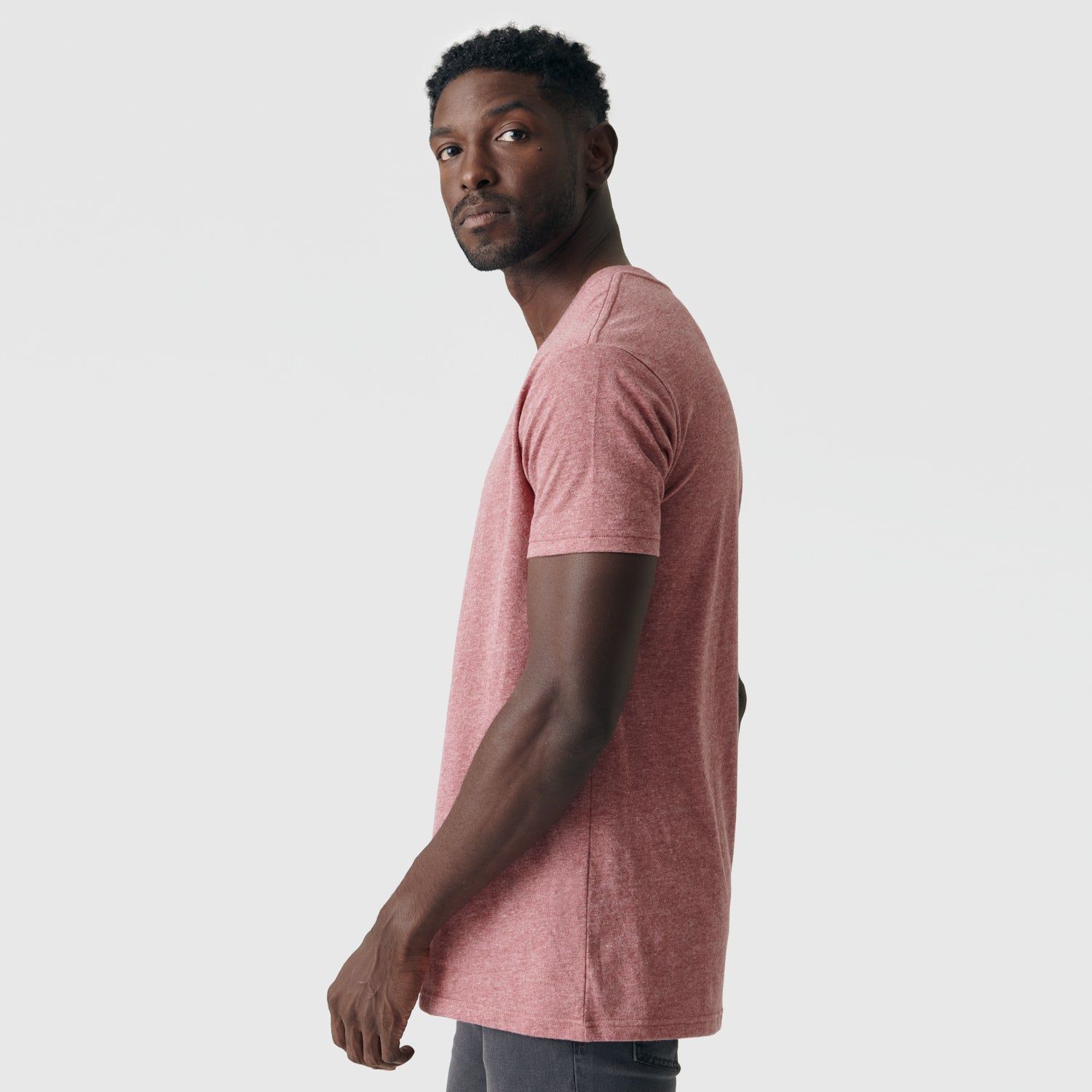 Heather Crimson V-Neck Tee sold by True Classic product image thumbnail 4