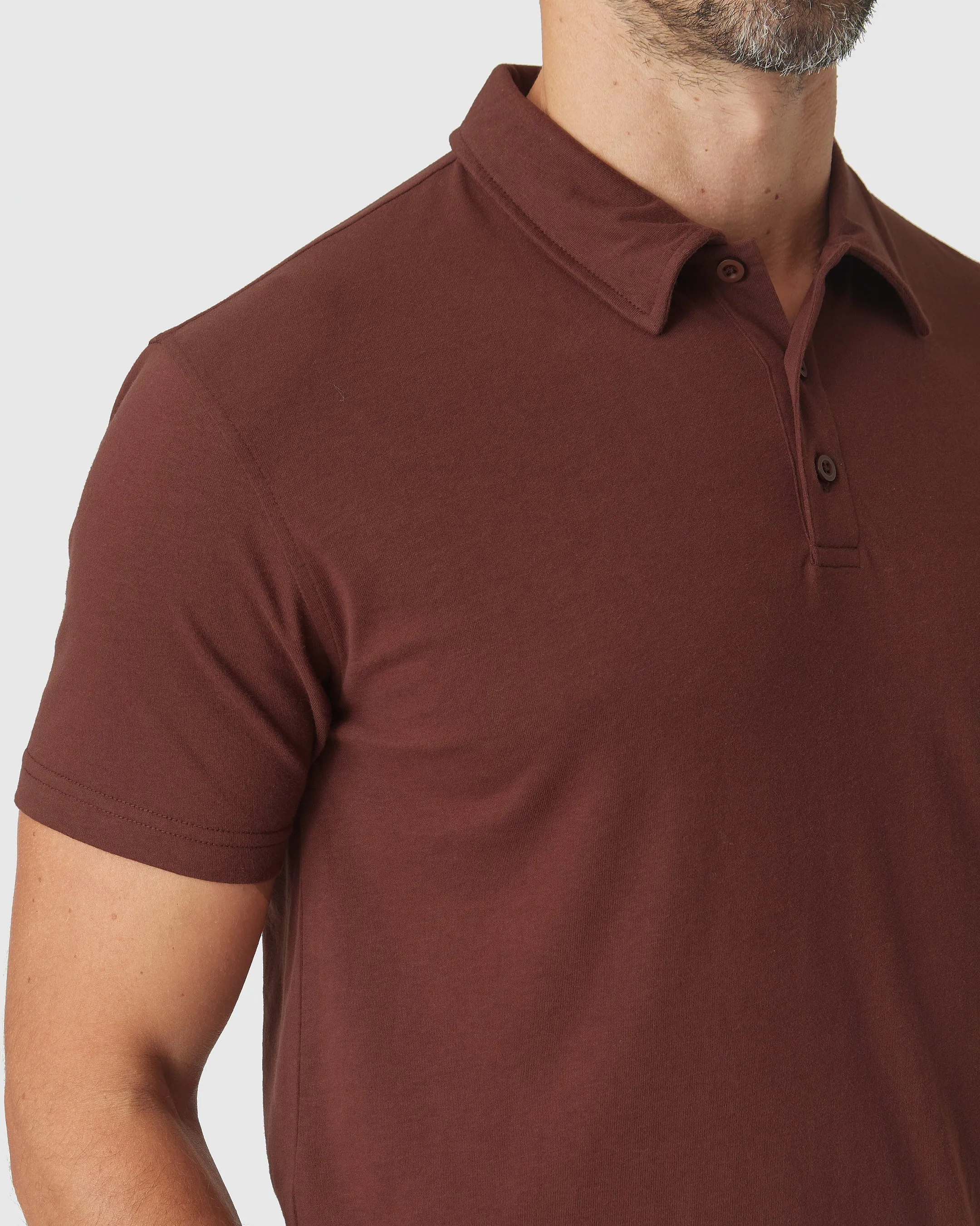 Dark Chocolate Short Sleeve Polo sold by True Classic product image thumbnail 5