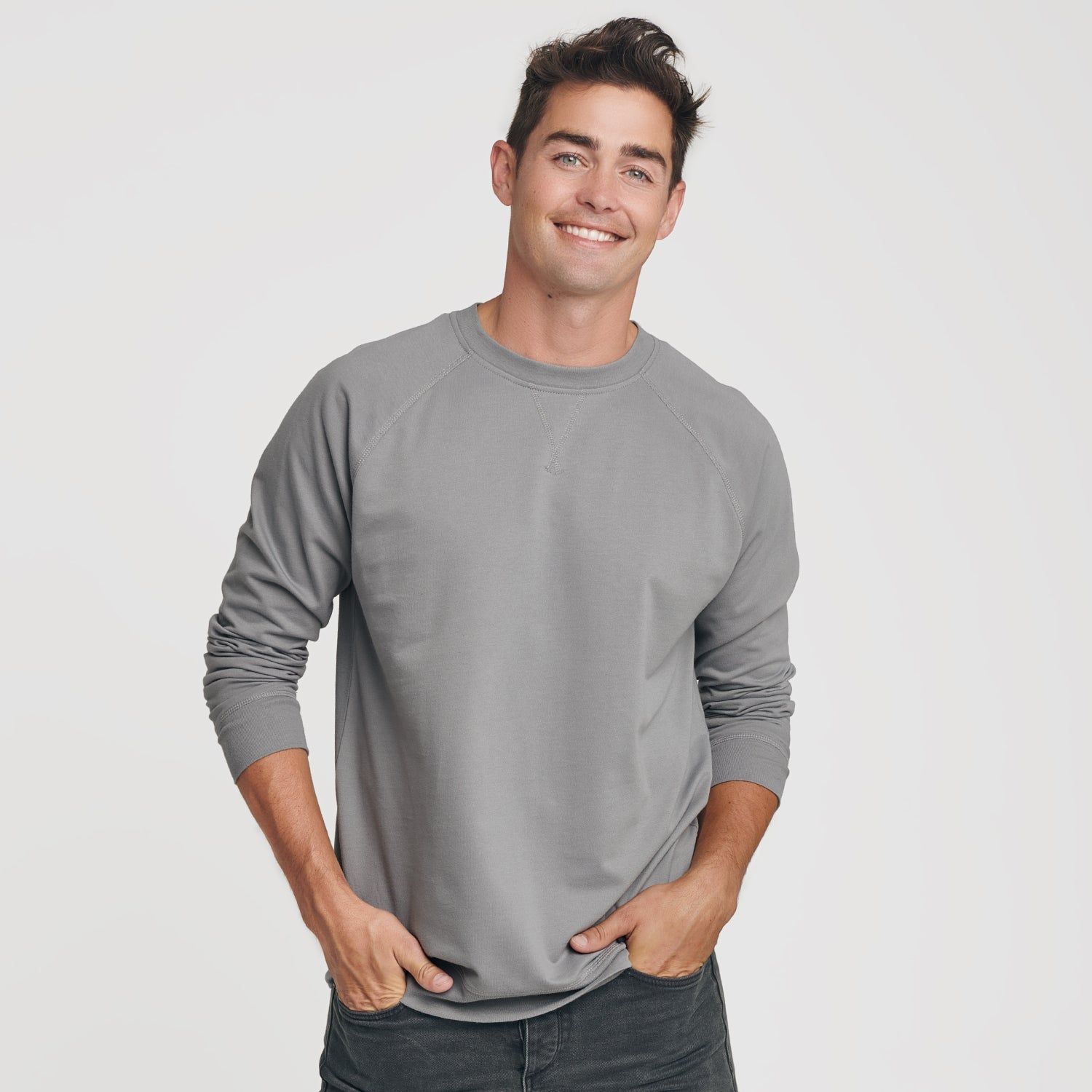 Slate French Terry Sweatshirt sold by True Classic
