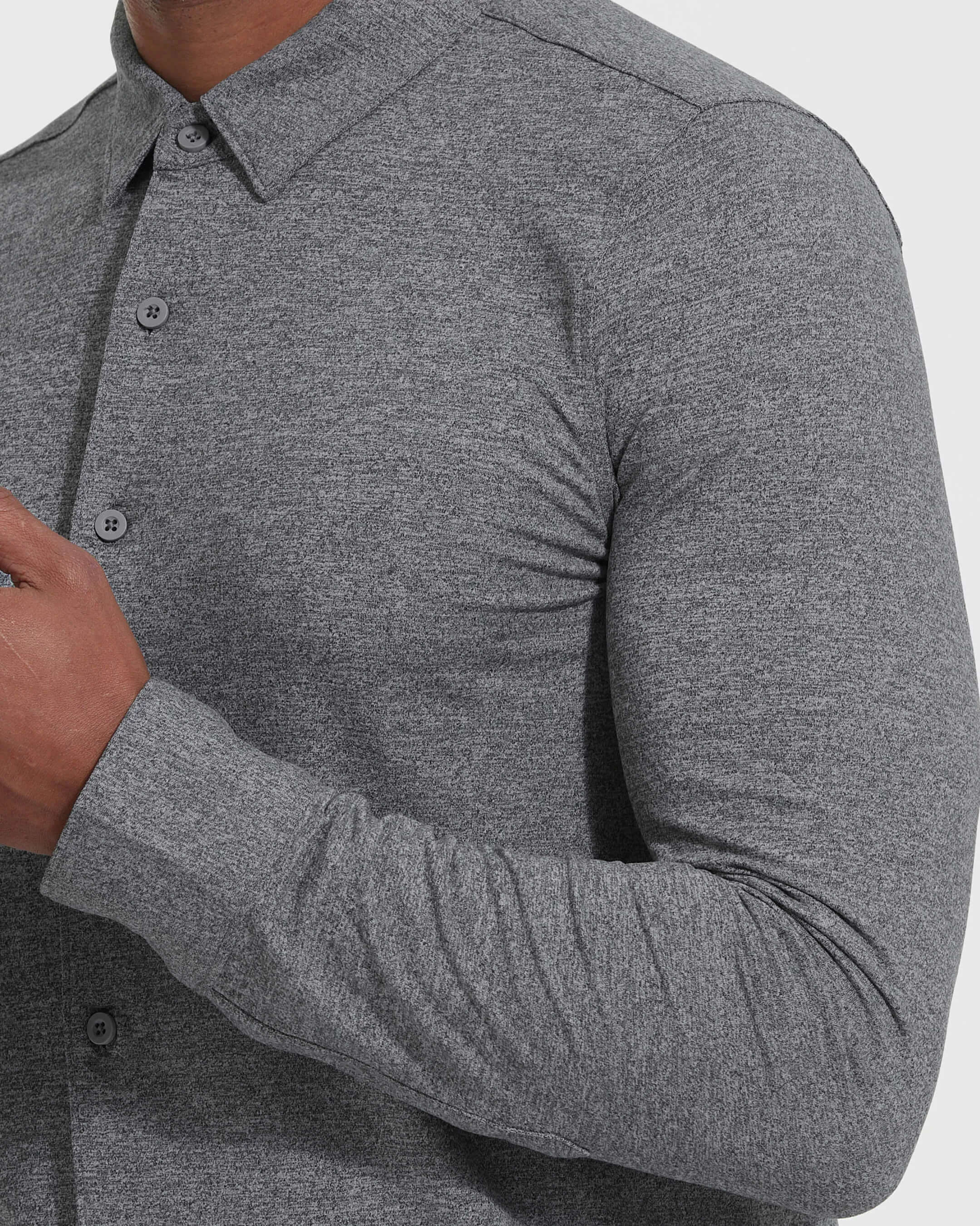 Heather Gray Long Sleeve Do-It-All Comfort Shirt sold by True Classic product image thumbnail 5