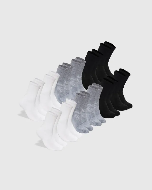 Combo Half Crew Socks 12-Pack sold by True Classic