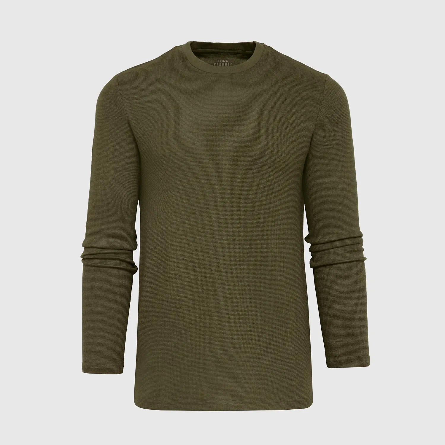 Military Green Waffle Long Sleeve Crew Neck sold by True Classic product image thumbnail 2