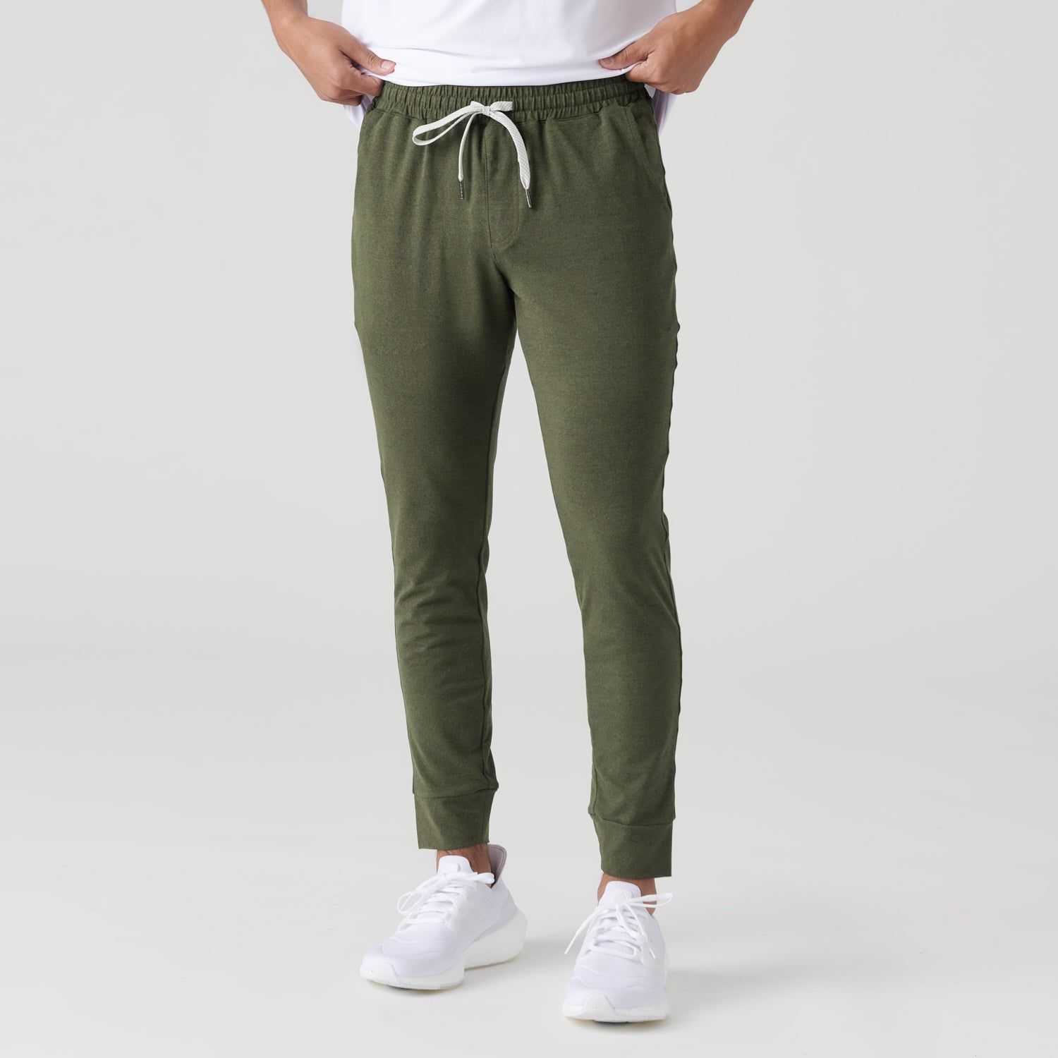 Dark Heather Military Green Active Joggers sold by True Classic