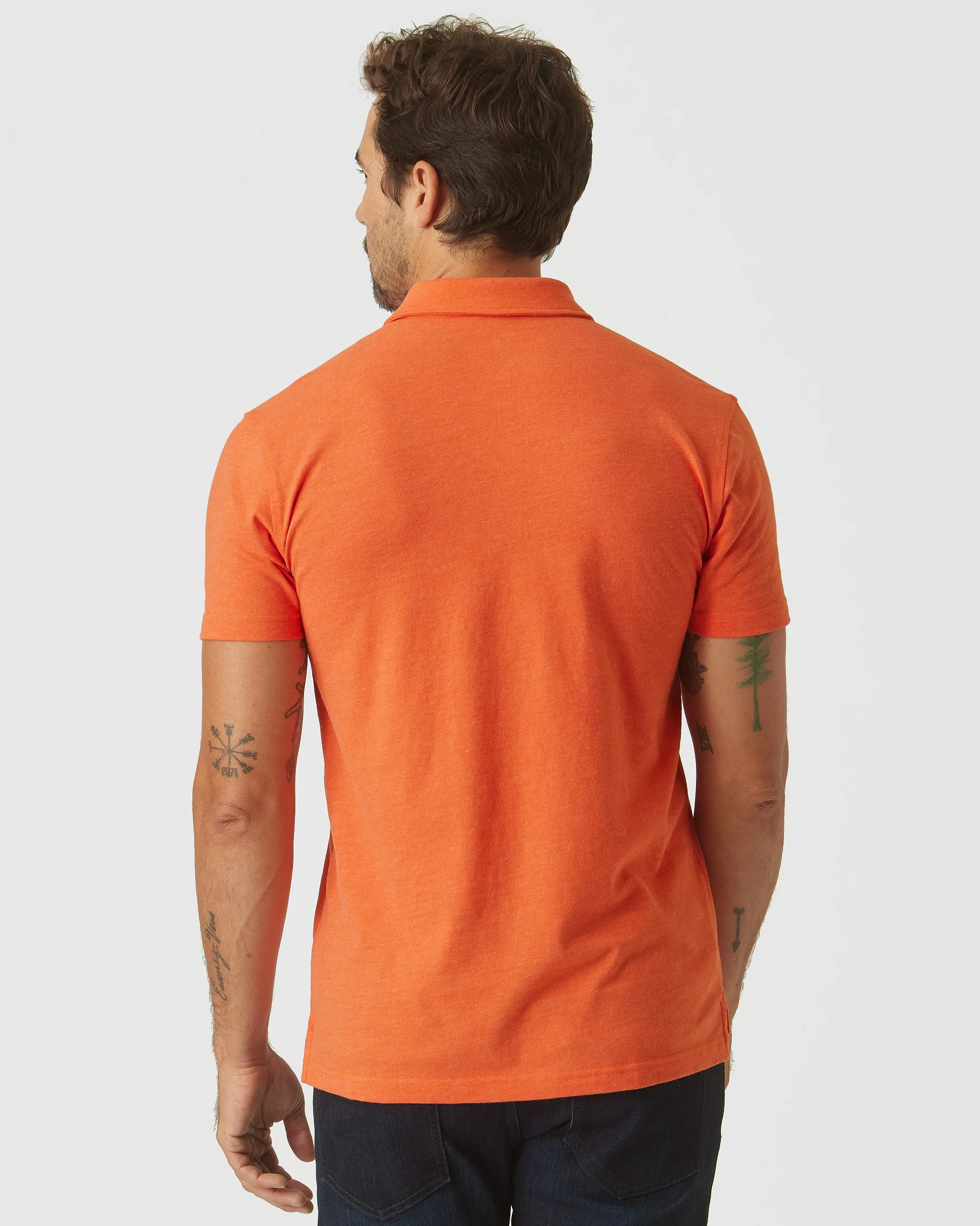Burnt Orange Heather Short Sleeve Polo sold by True Classic product image thumbnail 3