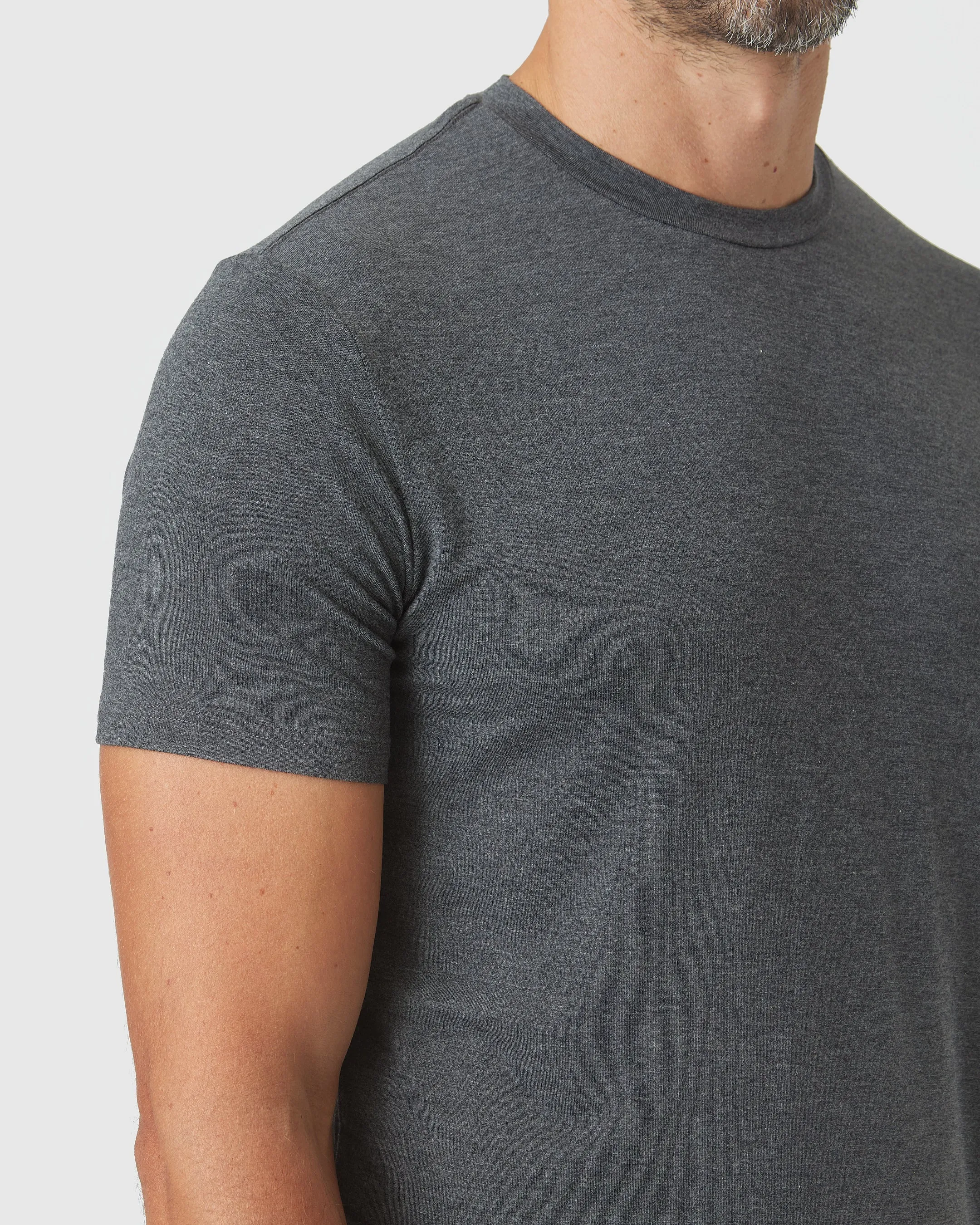 Charcoal Heather Gray Short Sleeve Loungewear Tee sold by True Classic product image thumbnail 5