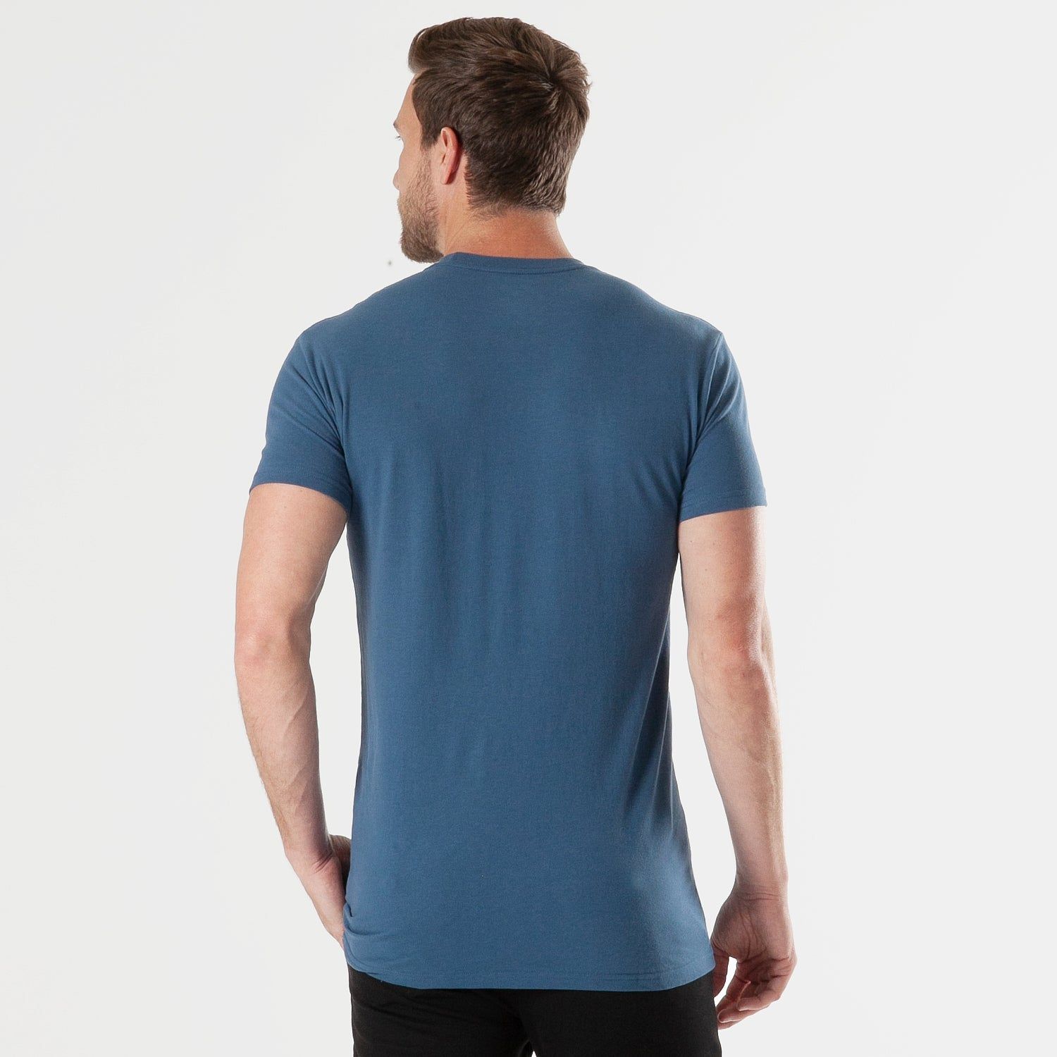 Stone Blue Tall Straight Hem Crew Neck T-Shirt sold by True Classic product image thumbnail 3