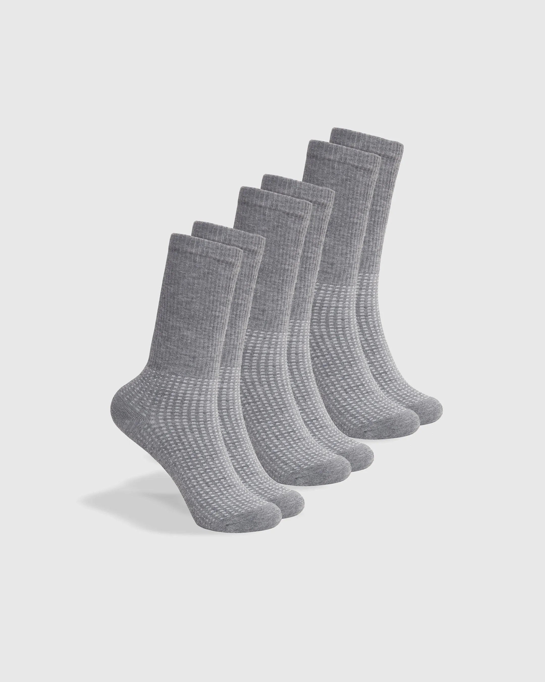 Heather Gray Active Crew Socks 3-Pack sold by True Classic