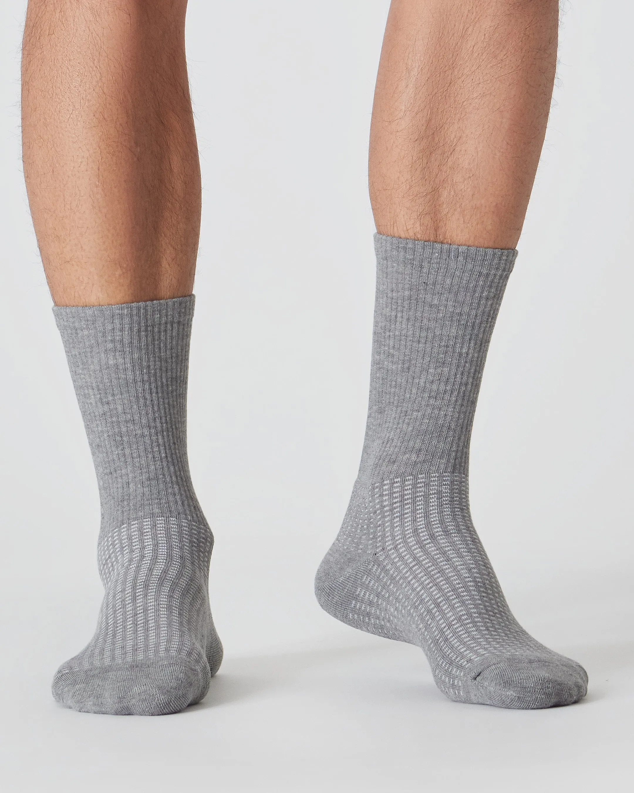 Heather Gray Active Crew Socks 3-Pack sold by True Classic product image thumbnail 2