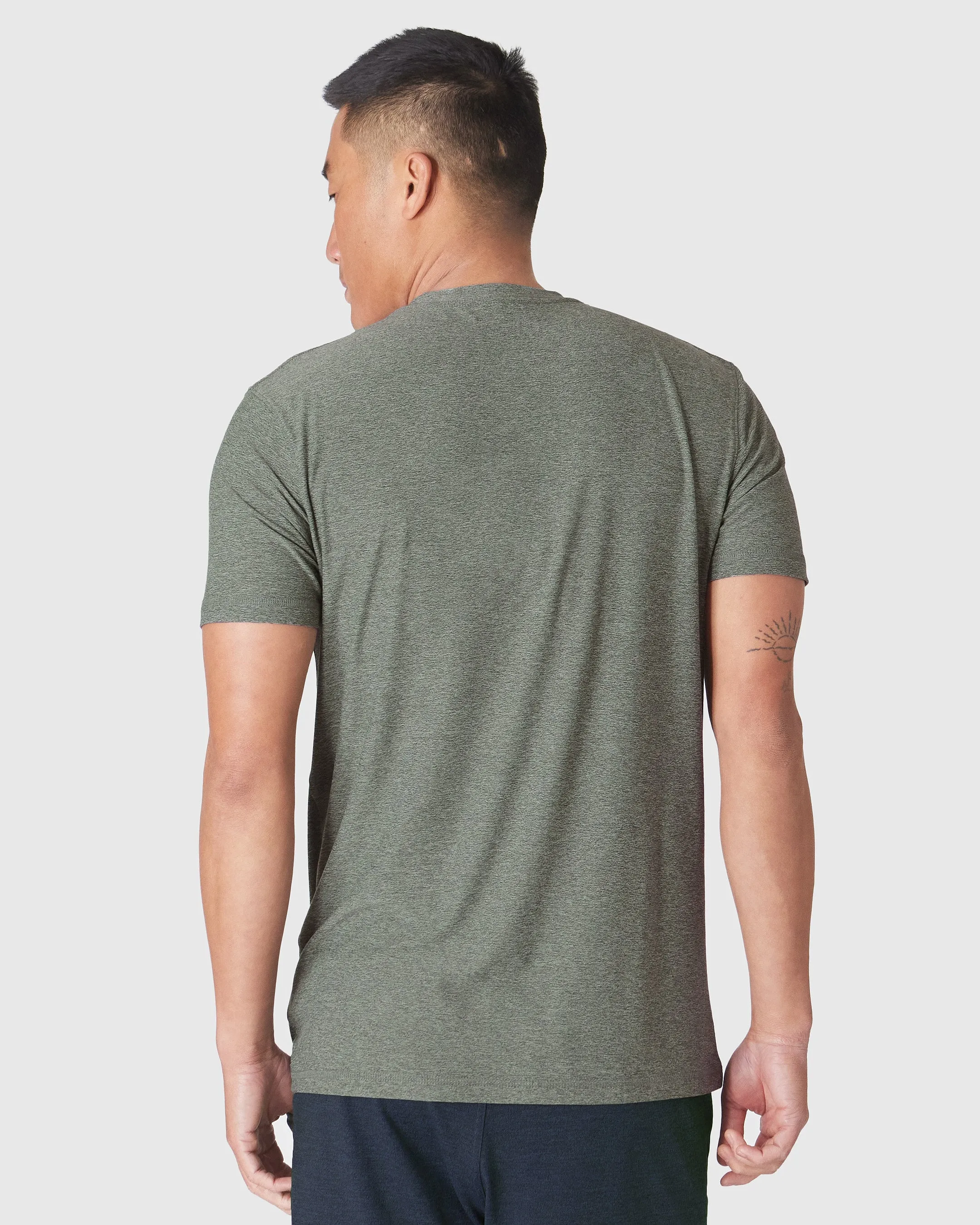 Heather Forest Short Sleeve Active Crew Neck sold by True Classic product image thumbnail 3