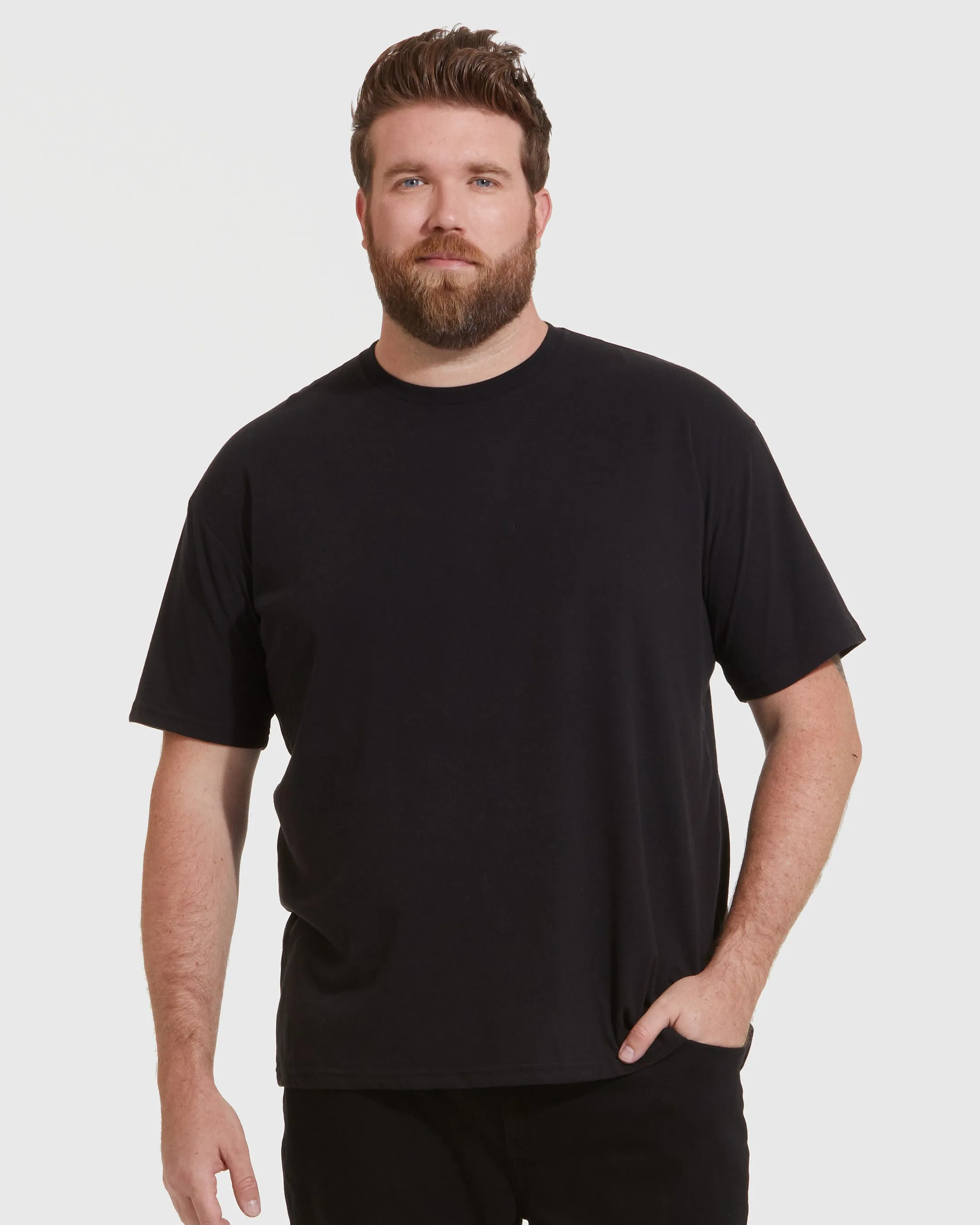 Black Short Sleeve Crew Neck Tee sold by True Classic product image thumbnail 5