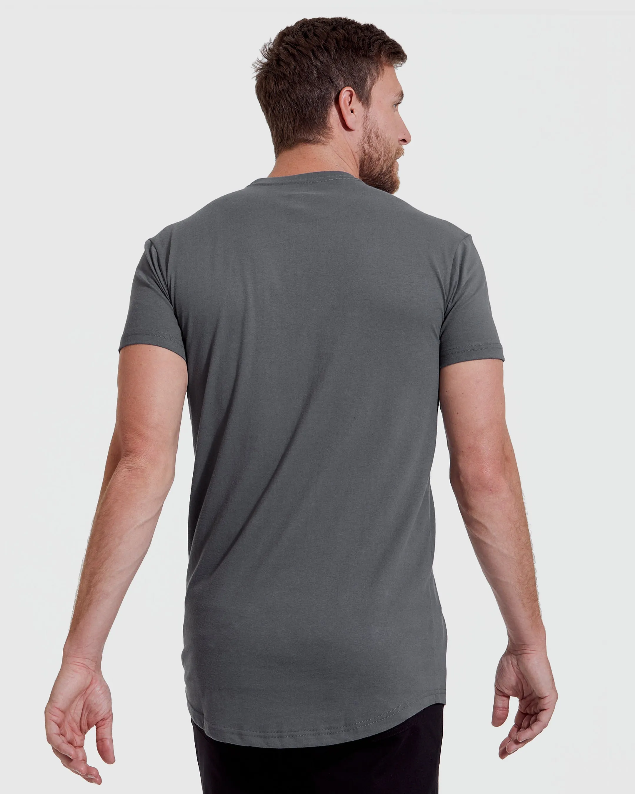 Carbon Tall Round Hem Crew Neck T-Shirt sold by True Classic product image thumbnail 4