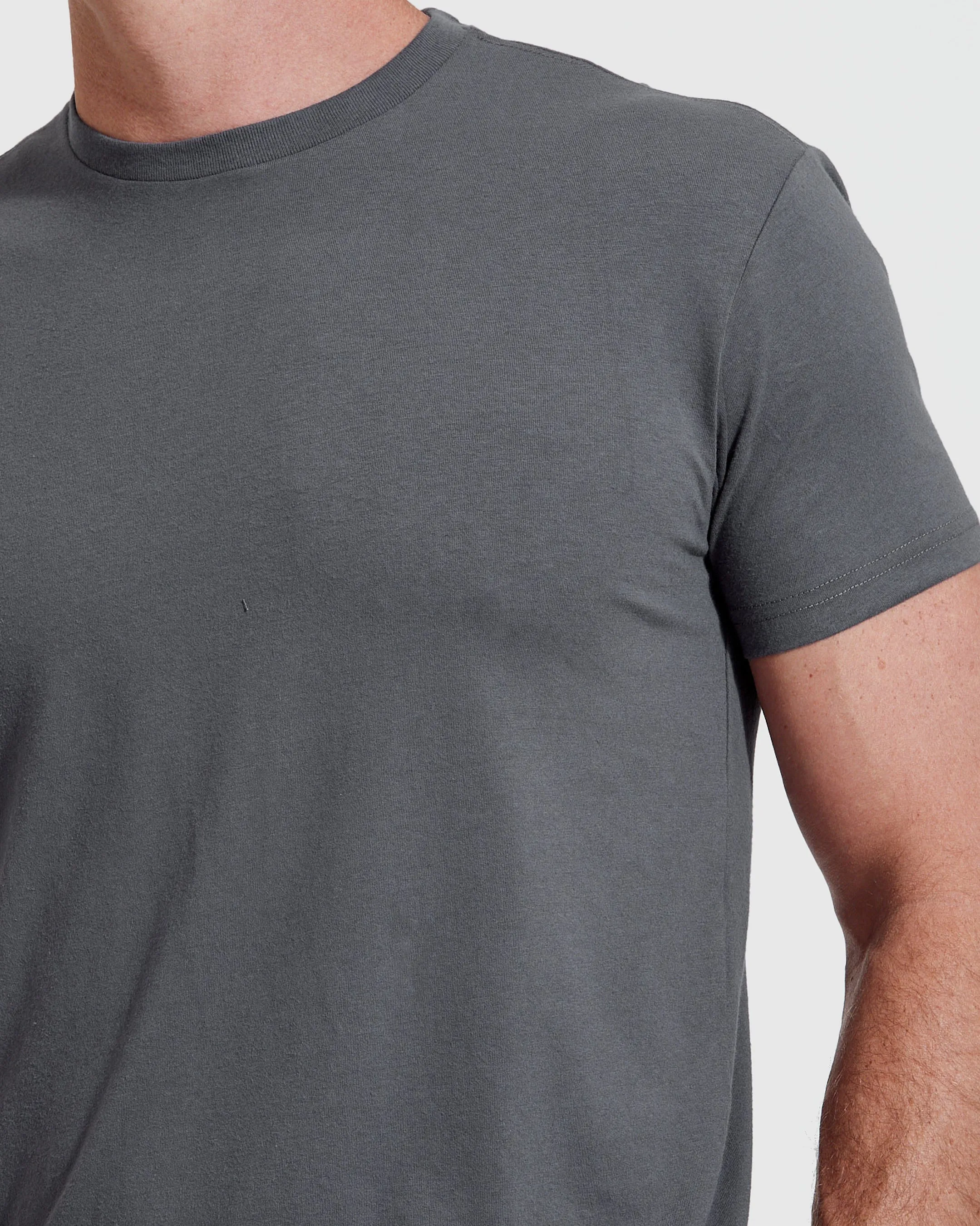 Carbon Tall Round Hem Crew Neck T-Shirt sold by True Classic product image thumbnail 5