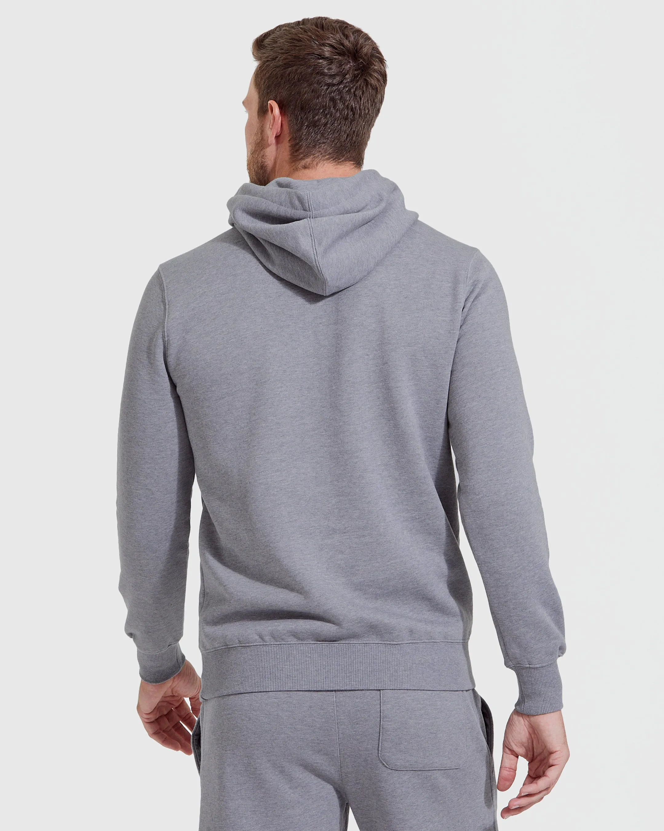 Heather Gray Fleece French Terry Pullover Hoodie sold by True Classic product image thumbnail 4