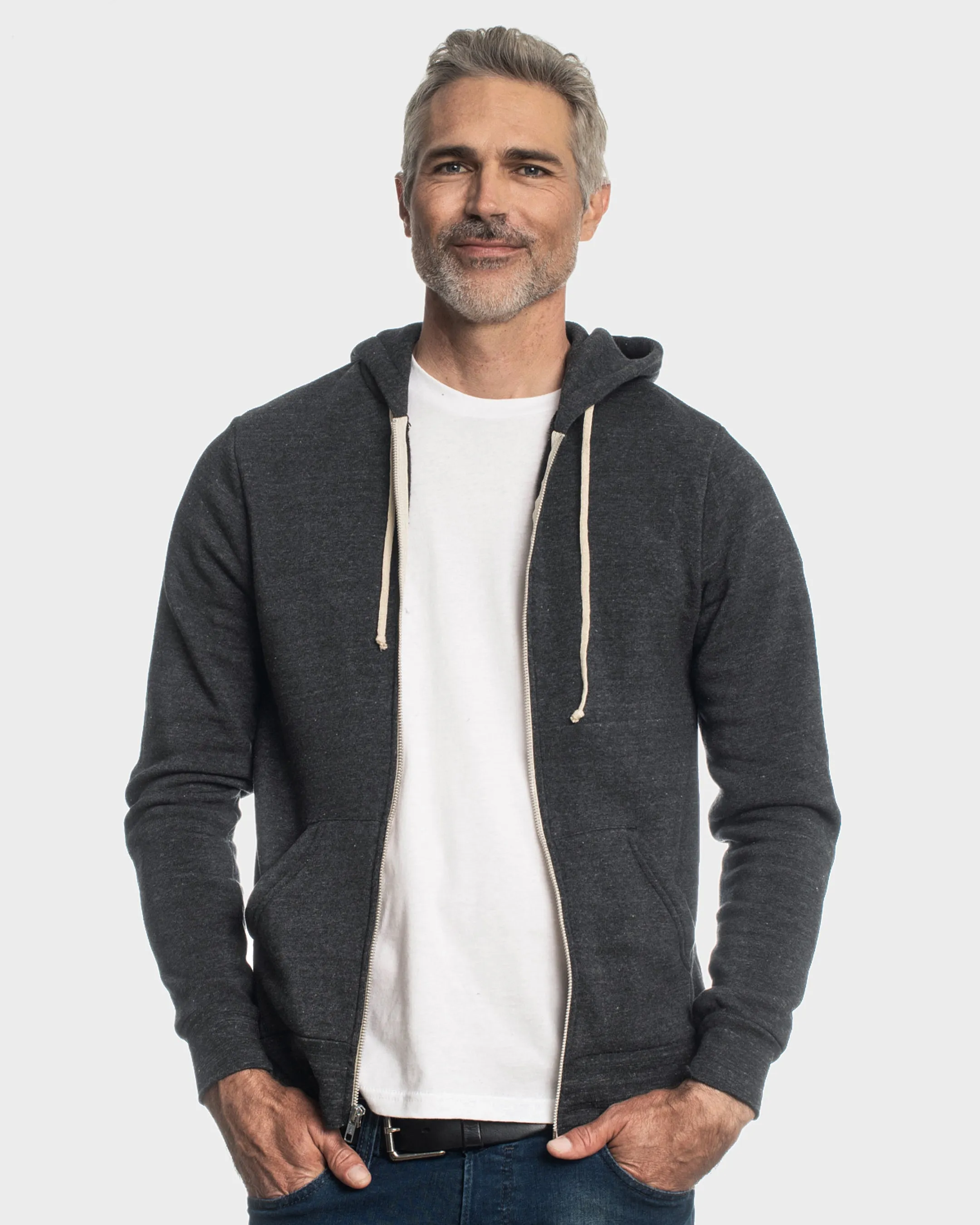 Black Fleece Zip Hoodie sold by True Classic