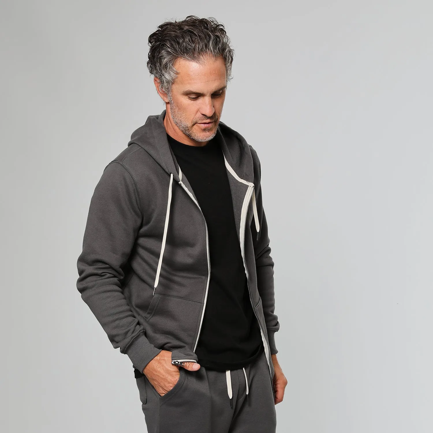 Carbon Fleece Zip Hoodie and Jogger Set sold by True Classic product image thumbnail 3