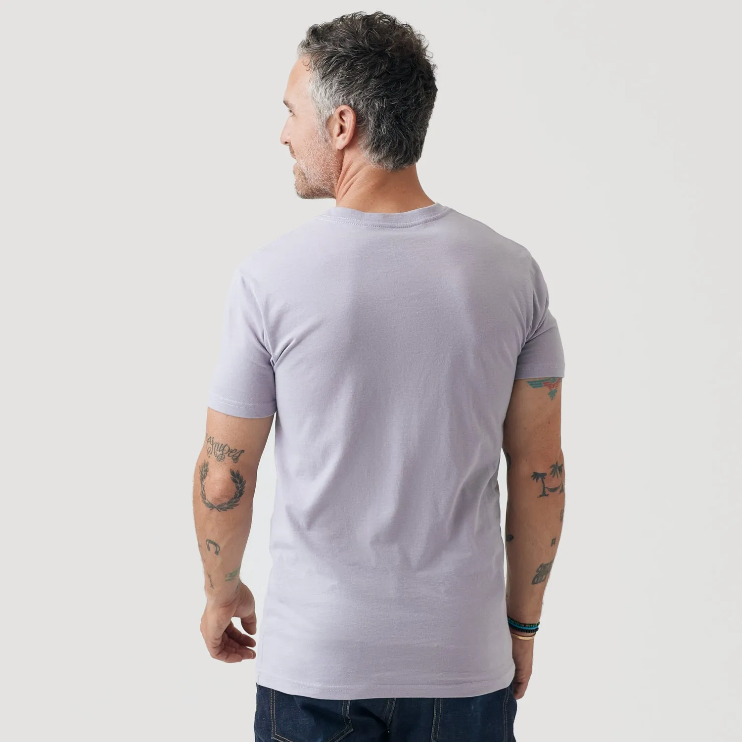 Lilac Gray V Neck T Shirt sold by True Classic product image thumbnail 3
