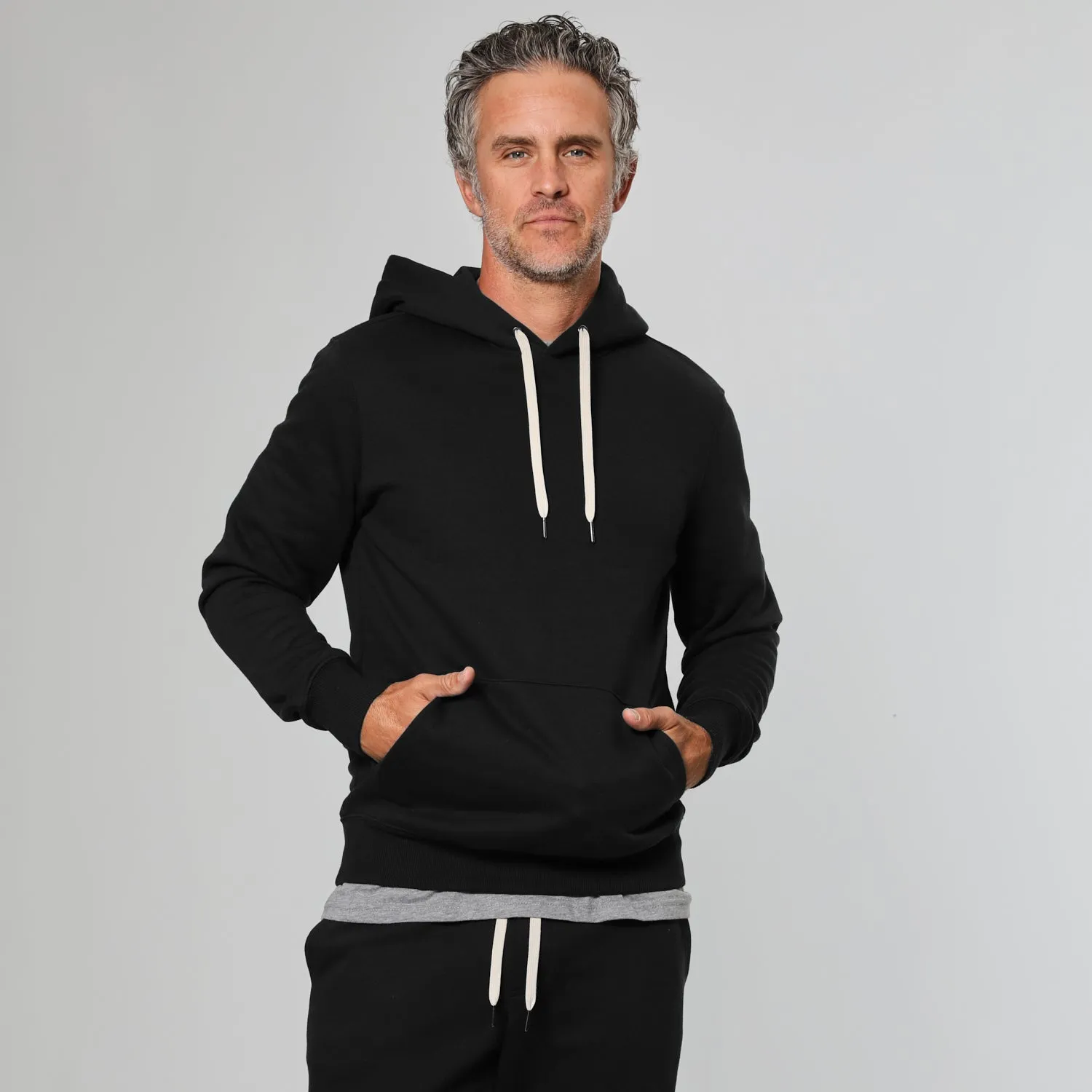 Black Fleece Pullover Hoodie and Jogger Set sold by True Classic product image thumbnail 3