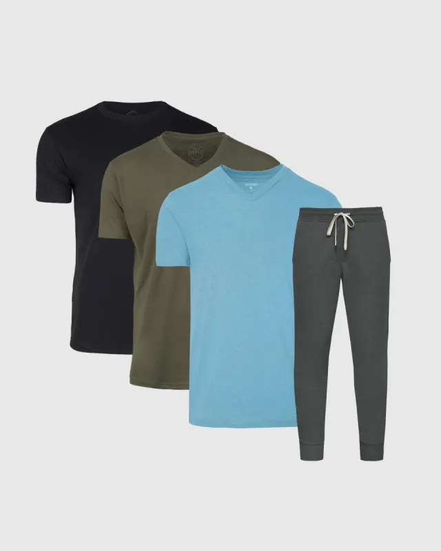 T-Shirt and Terry Jogger 4-Pack sold by True Classic