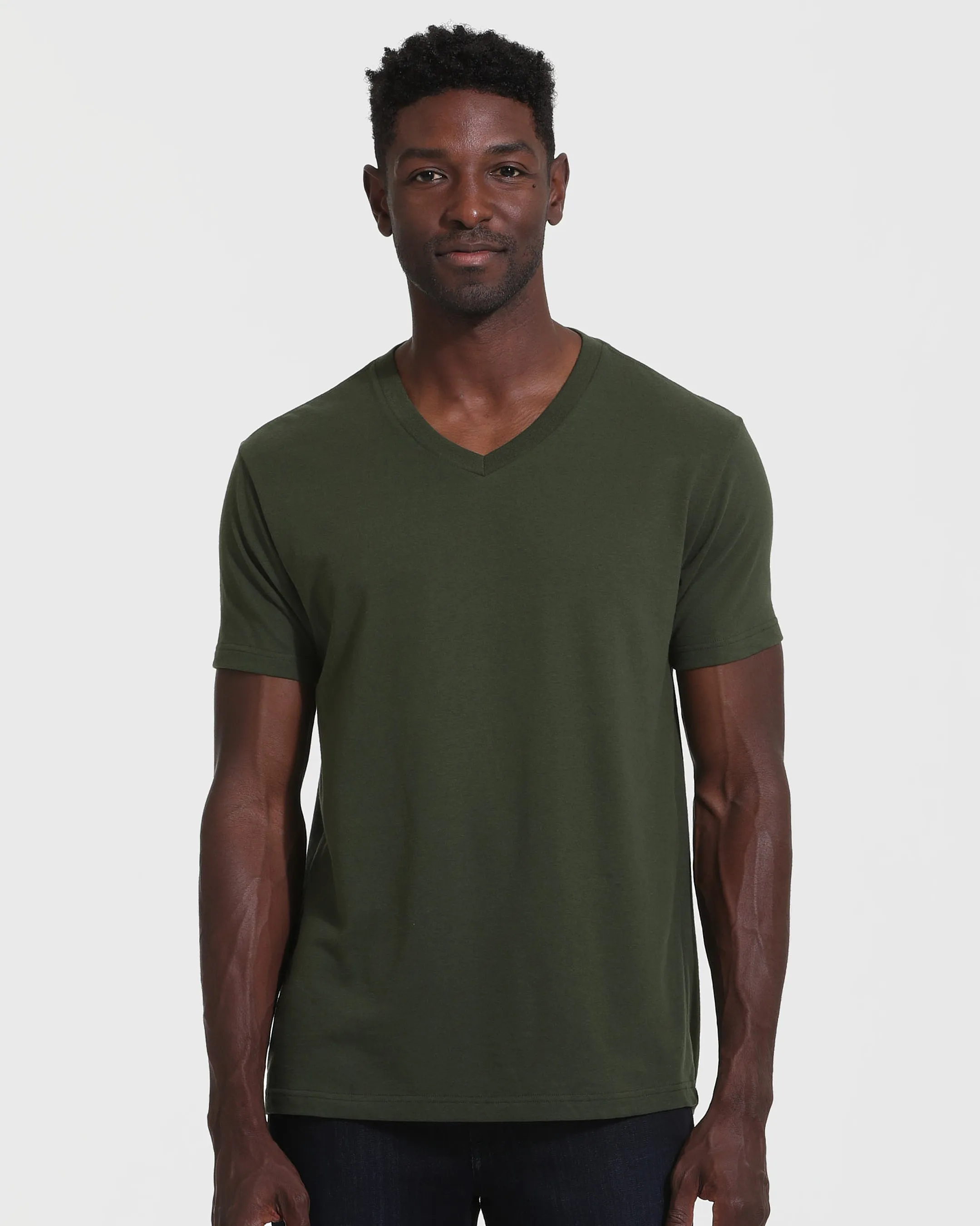 Dark Olive V-Neck Tee sold by True Classic