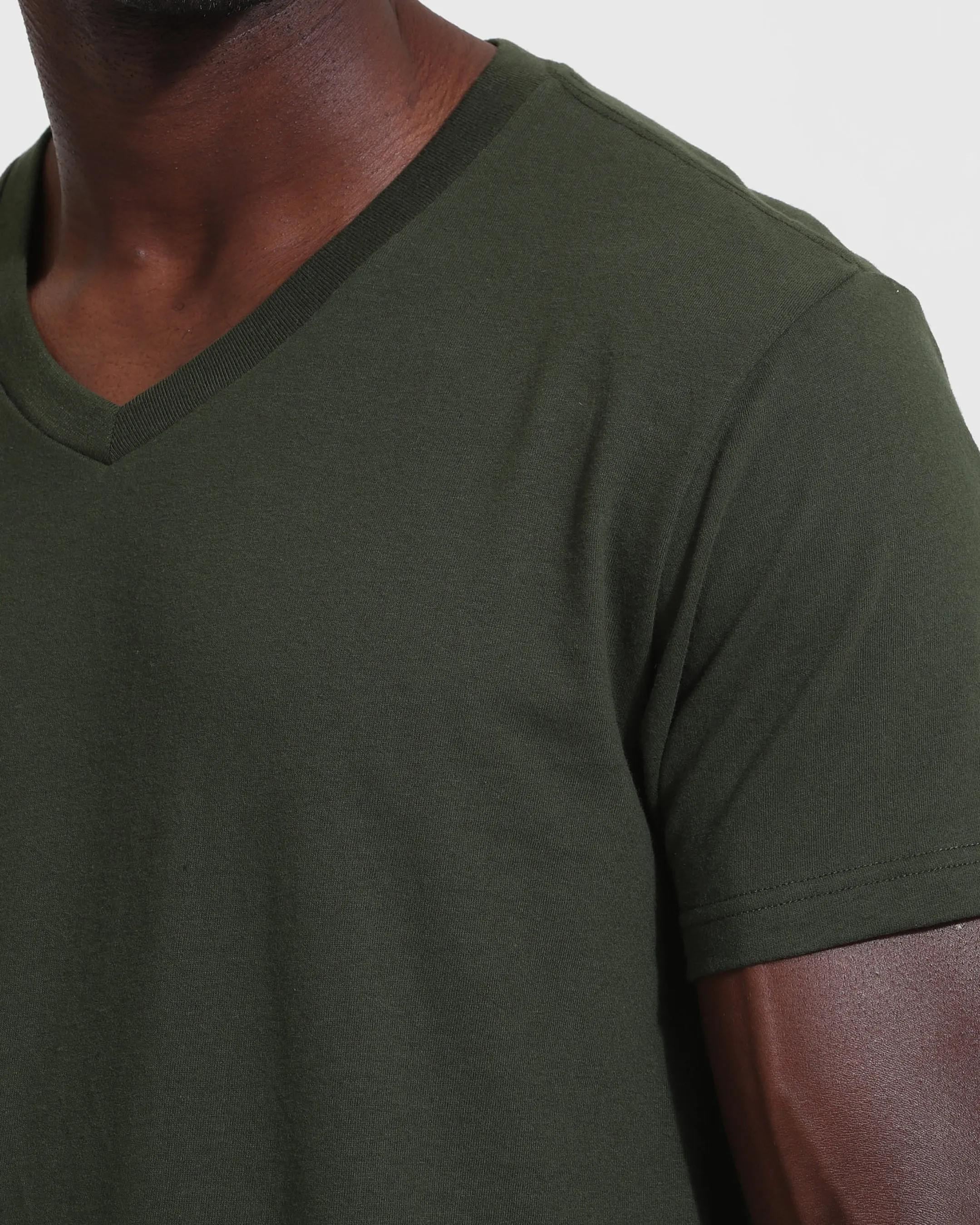Dark Olive V-Neck Tee sold by True Classic product image thumbnail 5