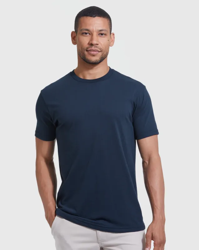 Navy Short Sleeve Crew Neck Tee sold by True Classic