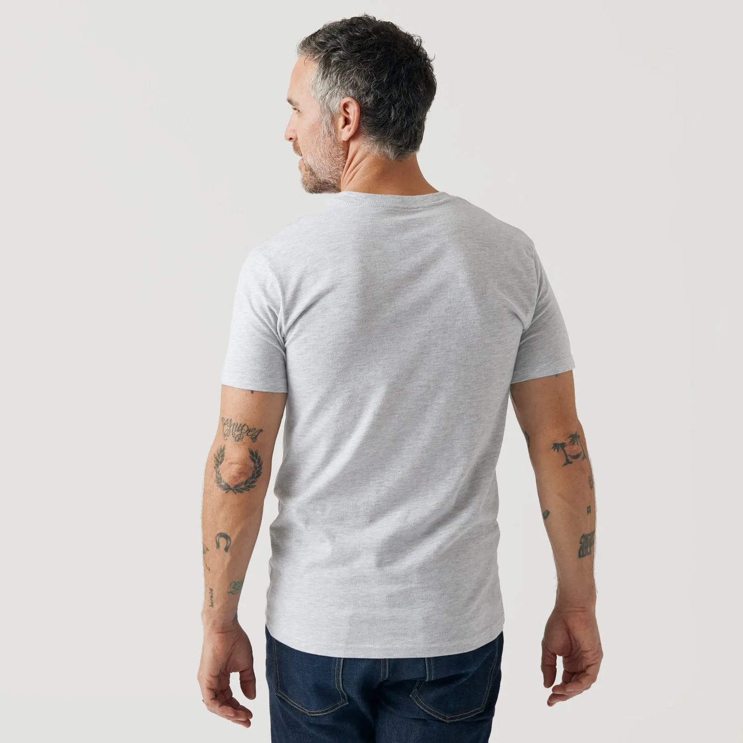Light Heather Gray Classic V-Neck sold by True Classic product image thumbnail 3
