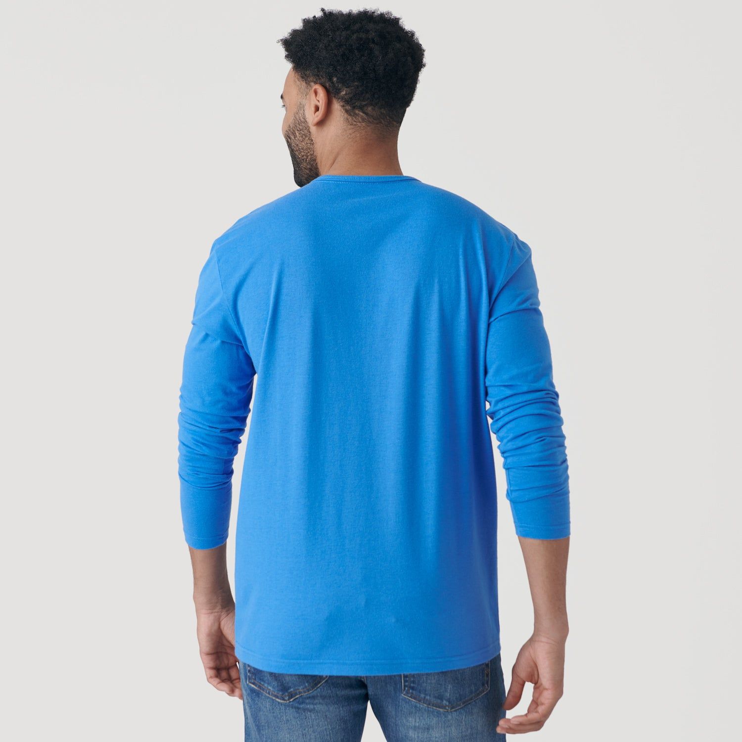 Periwinkle Blue Long Sleeve Henley sold by True Classic product image thumbnail 3