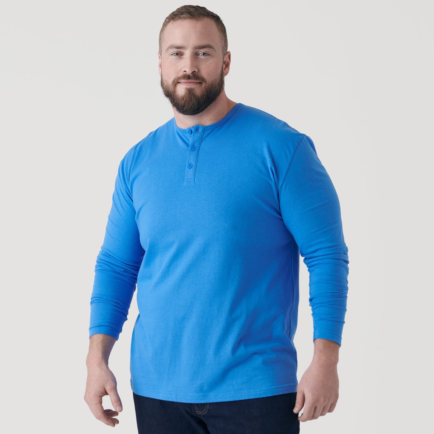 Periwinkle Blue Long Sleeve Henley sold by True Classic product image thumbnail 5