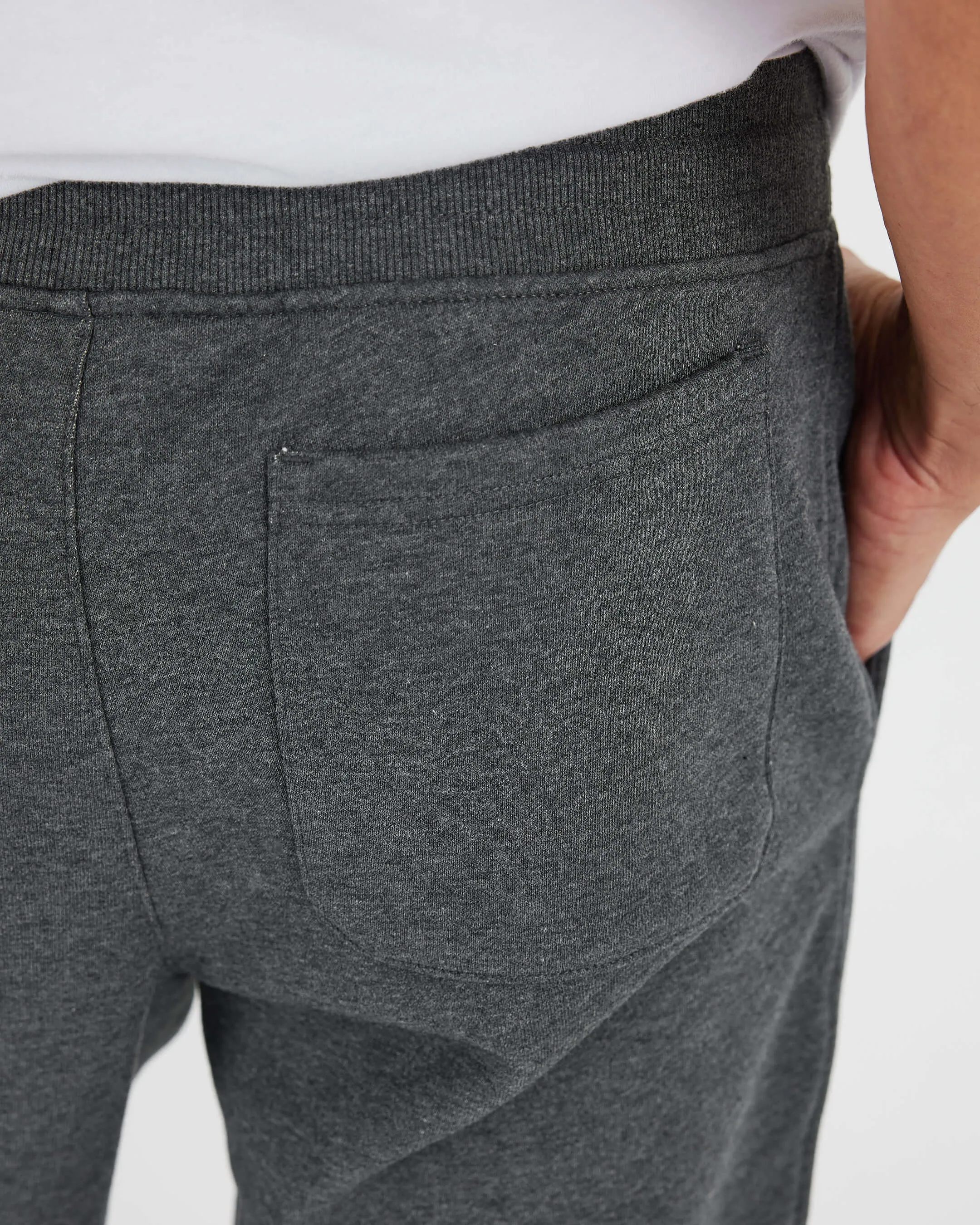 Charcoal Heather Gray Fleece French Terry Joggers sold by True Classic product image thumbnail 5