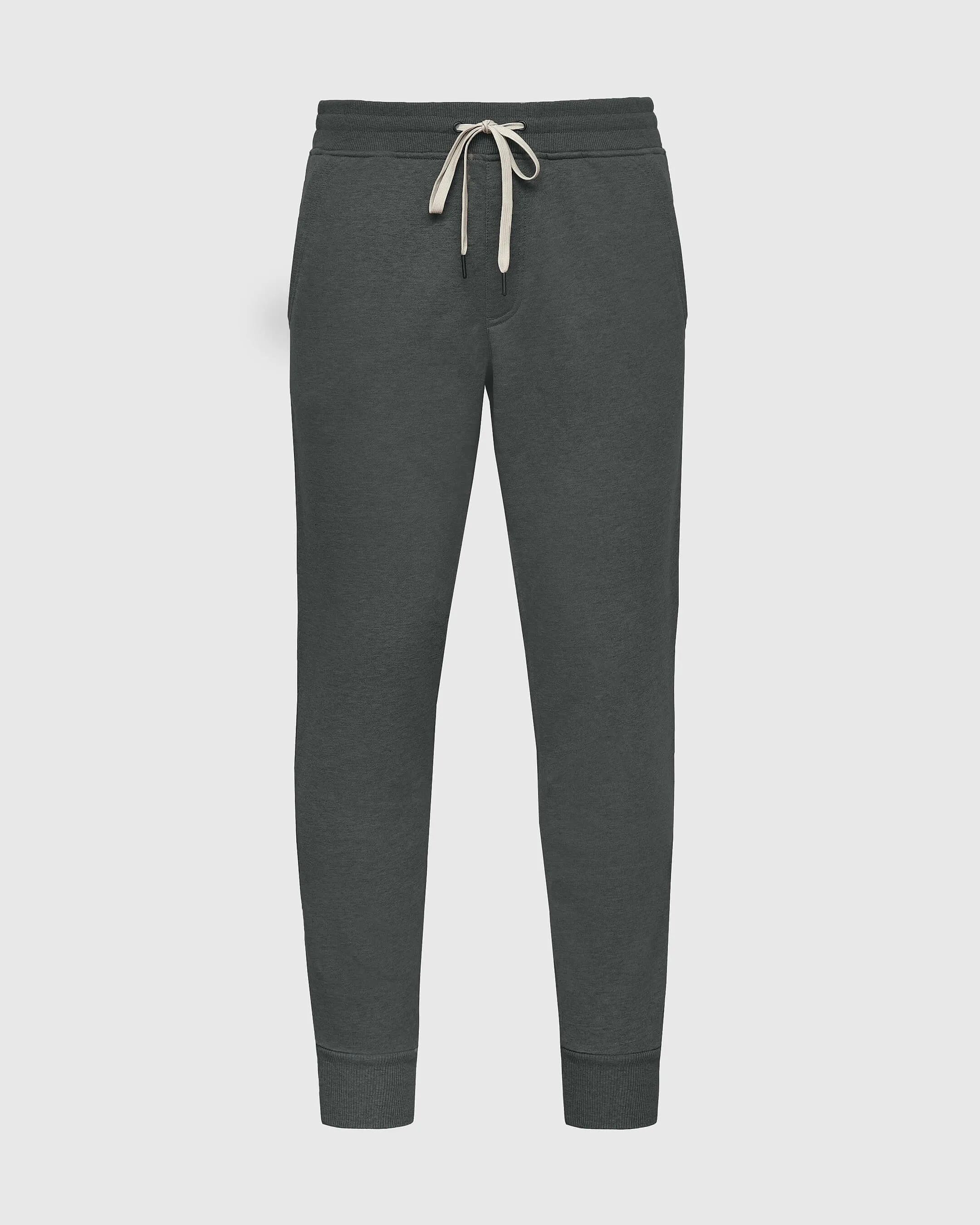 Charcoal Heather Gray Fleece French Terry Joggers sold by True Classic product image thumbnail 2