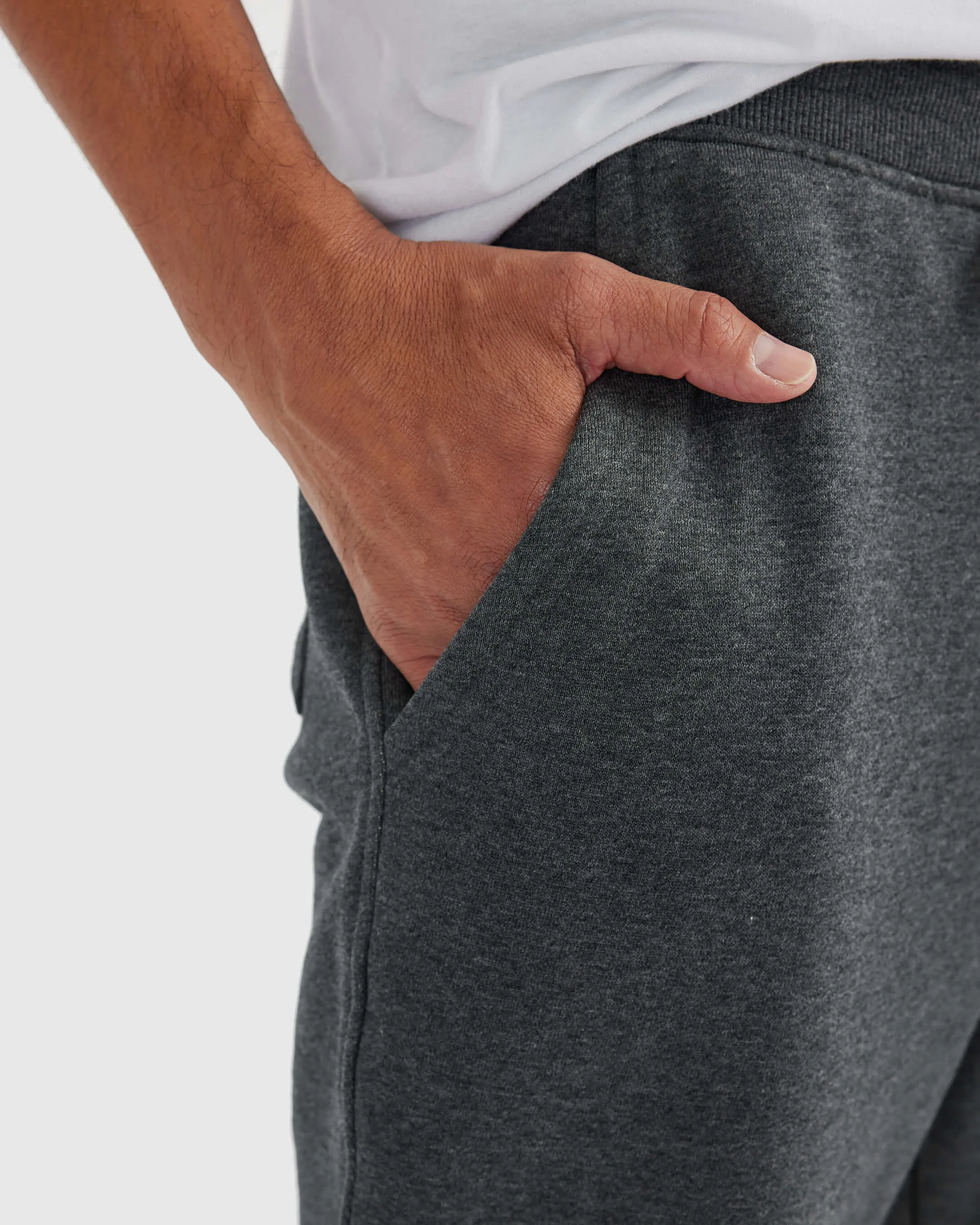 Charcoal Heather Gray Fleece French Terry Joggers sold by True Classic product image thumbnail 4