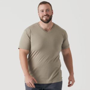 Military Beige V-Neck T-Shirt sold by True Classic