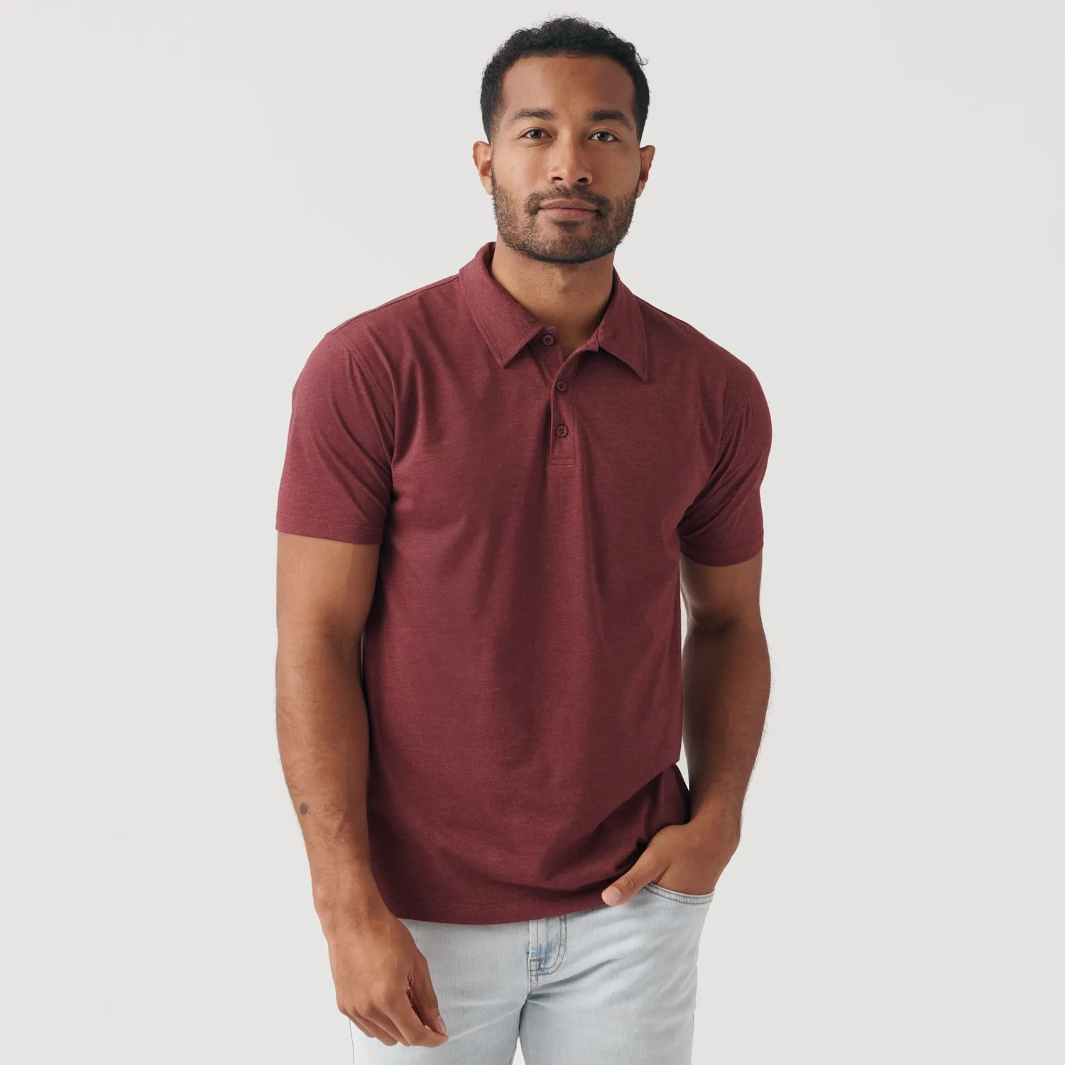 Heather Burgundy Classic Polo sold by True Classic