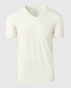 Off White V-Neck T-Shirt sold by True Classic