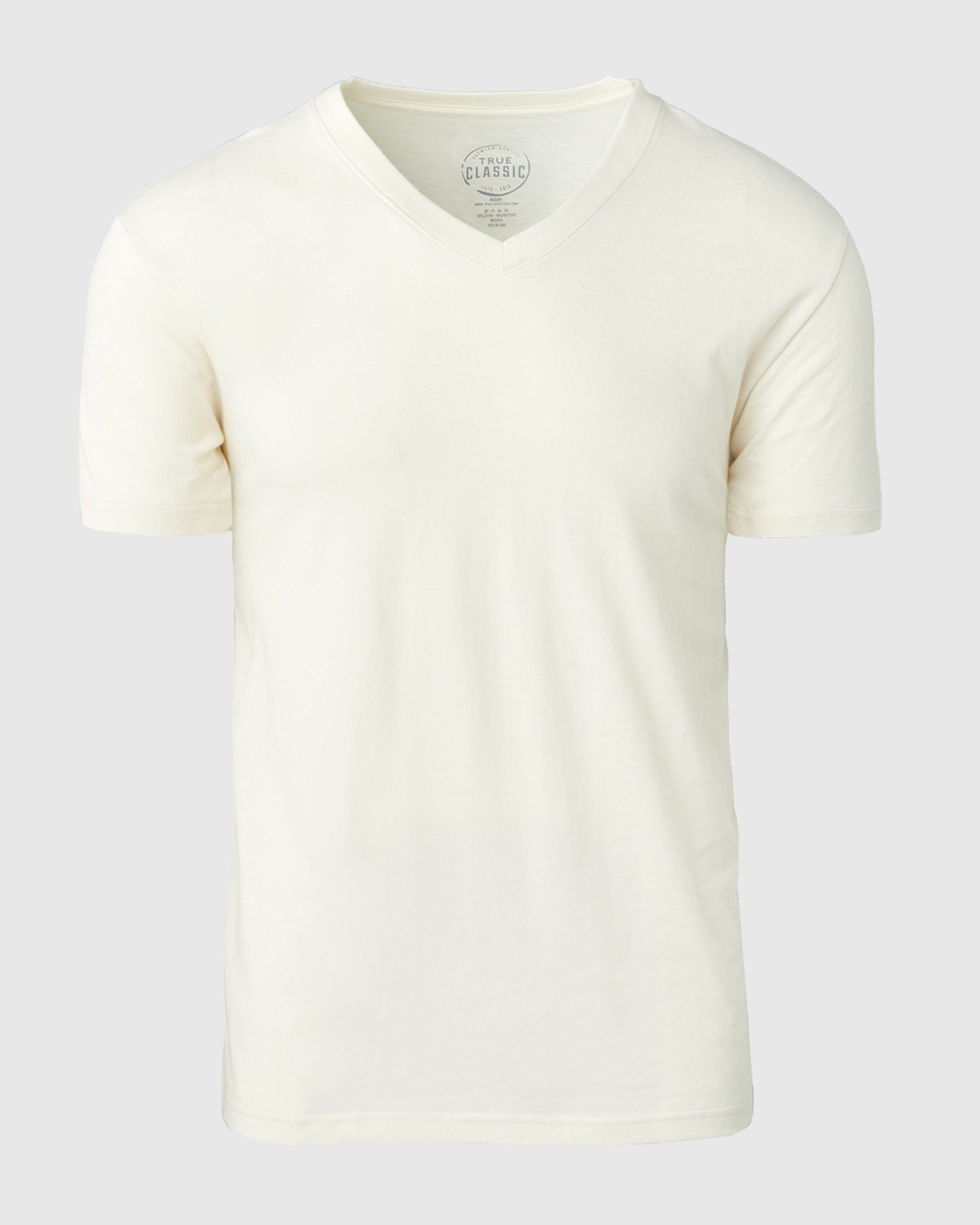 Off White V-Neck T-Shirt sold by True Classic product image thumbnail 2