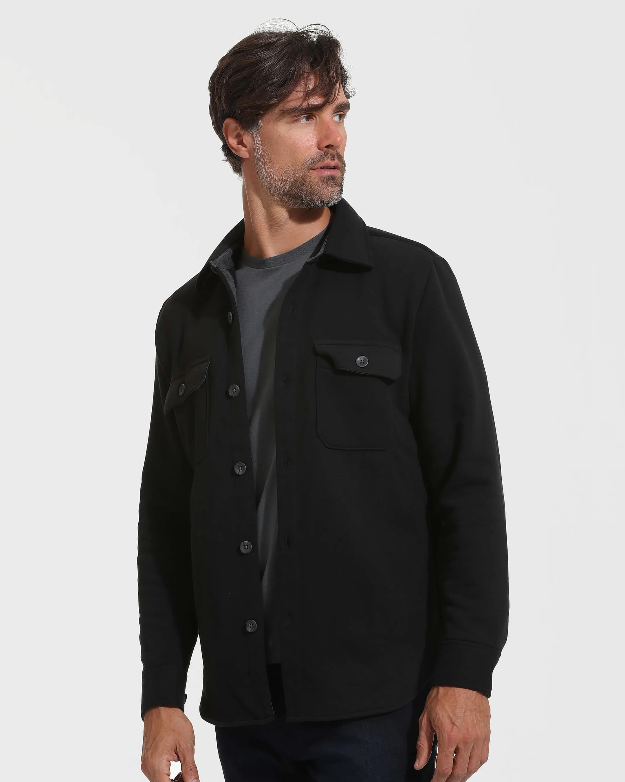 Black Fleece Shacket sold by True Classic product image thumbnail 3