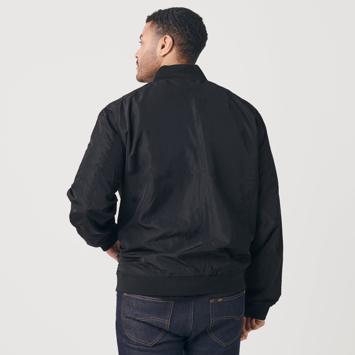 Black Bomber Jacket sold by True Classic product image thumbnail 3