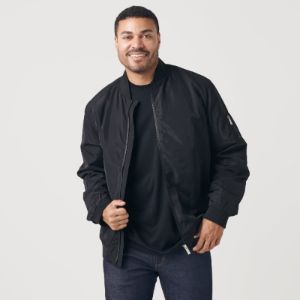 Black Bomber Jacket sold by True Classic