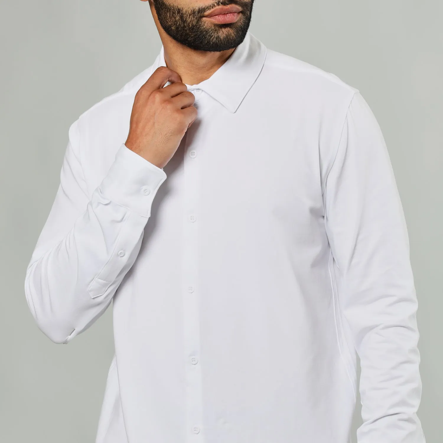 White Button Up Shirt sold by True Classic product image thumbnail 4
