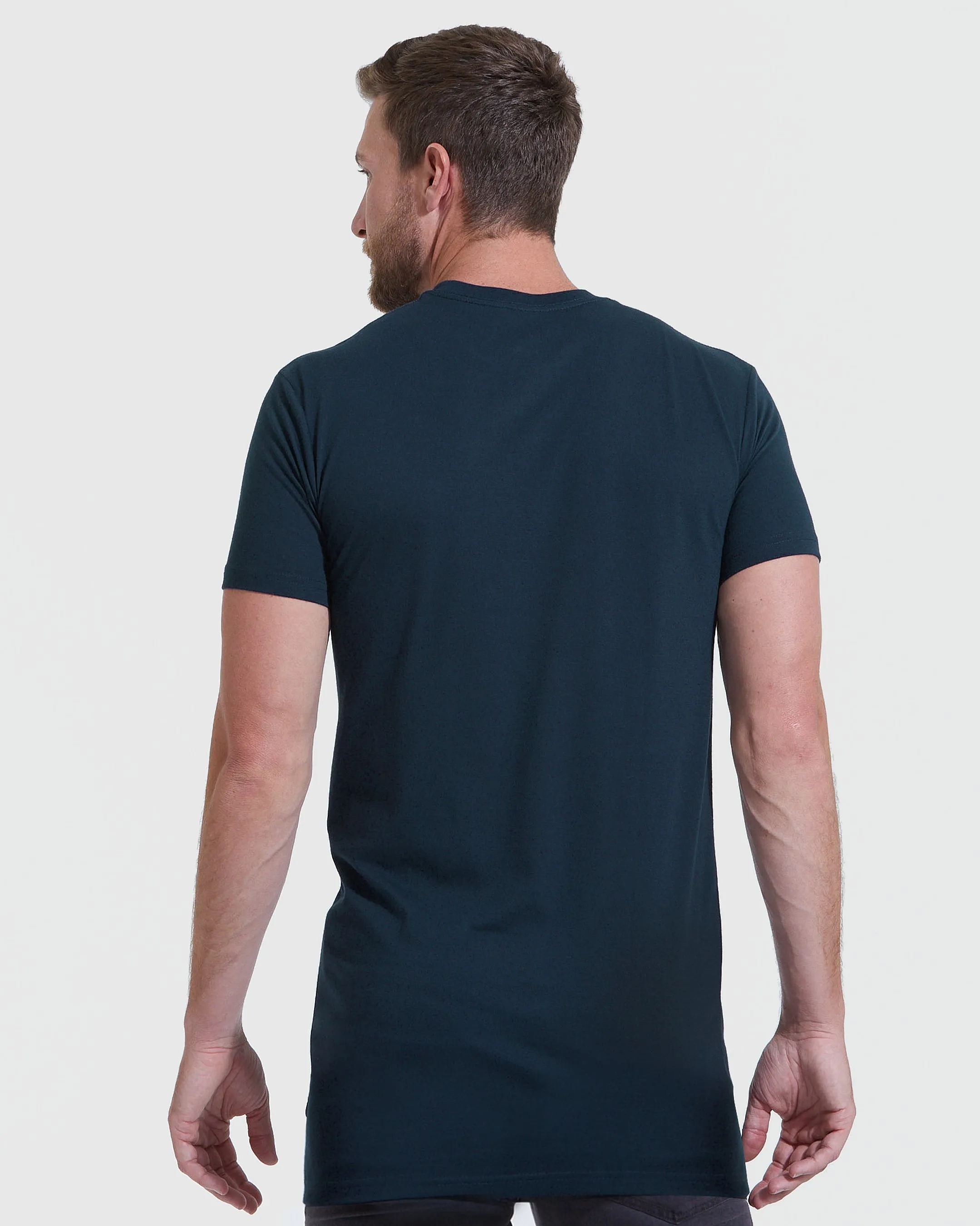 Navy Tall Straight Hem Crew Neck T-Shirt sold by True Classic product image thumbnail 3