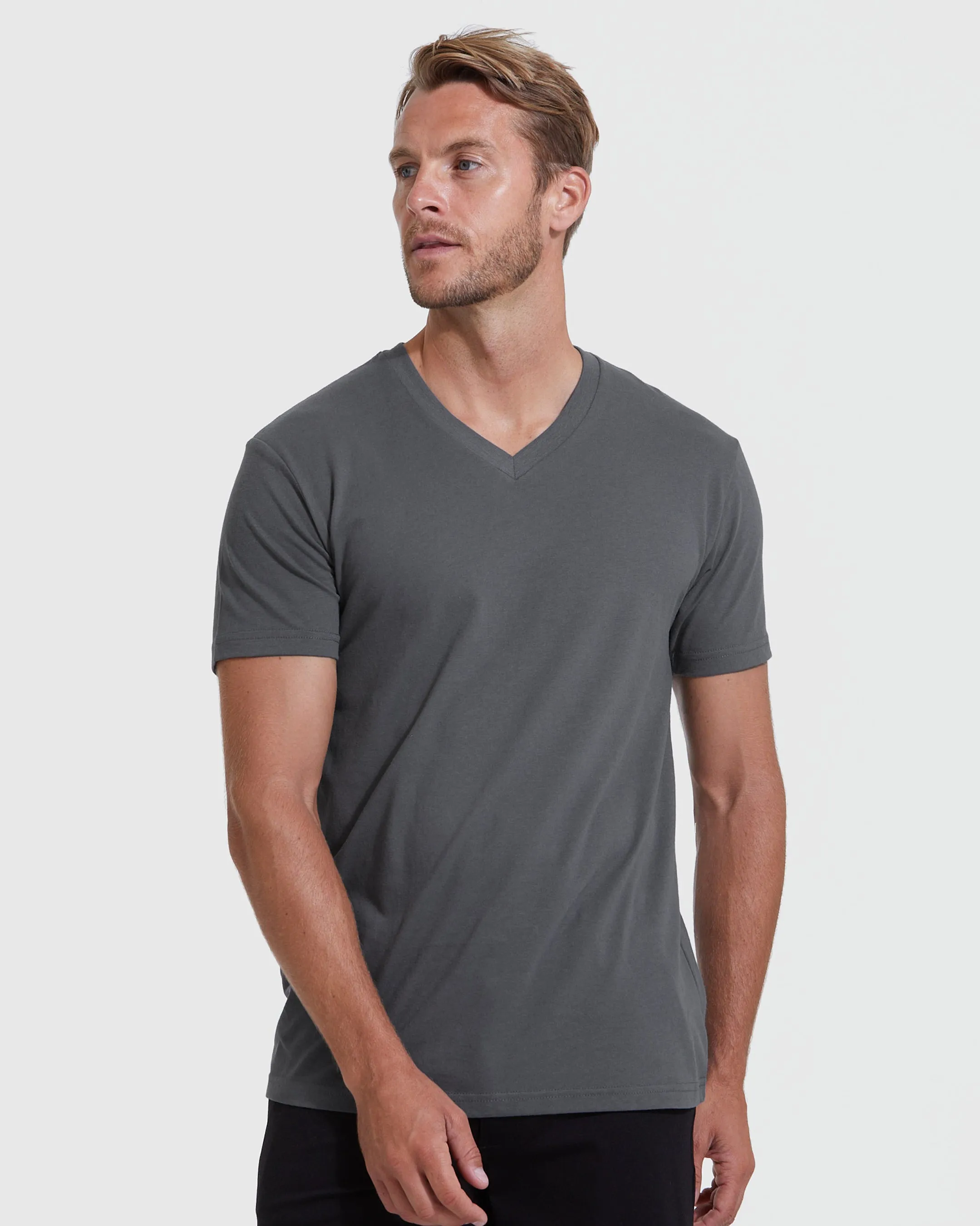 Carbon Classic V-Neck sold by True Classic