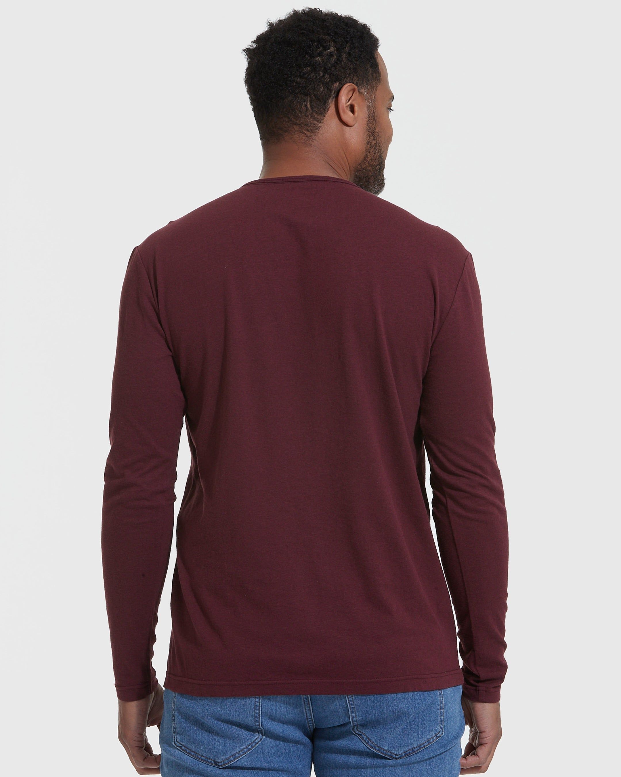 Mahogany Long Sleeve Henley sold by True Classic product image thumbnail 4