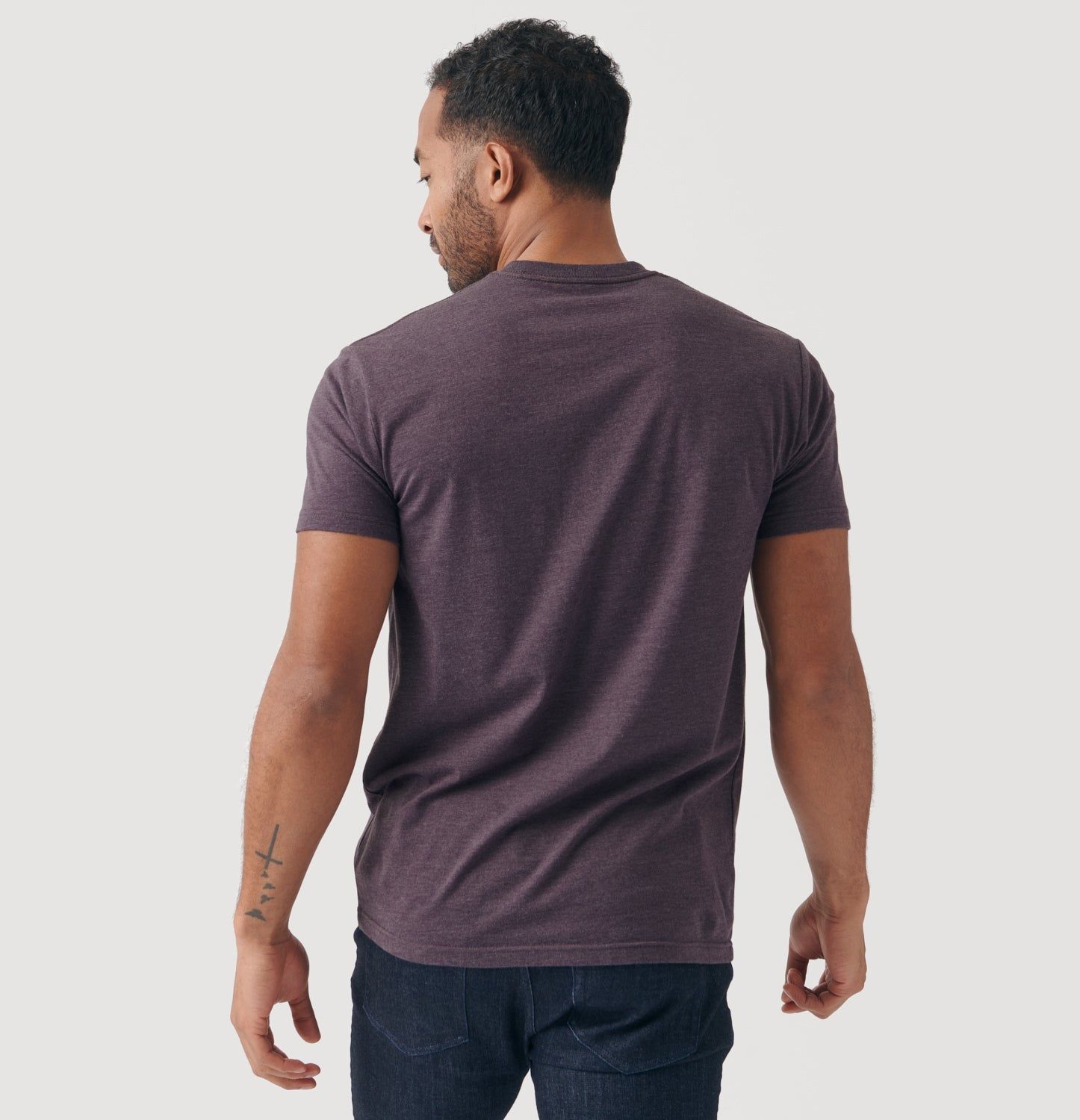 Heather Purple Crew Neck T-Shirt sold by True Classic product image thumbnail 3