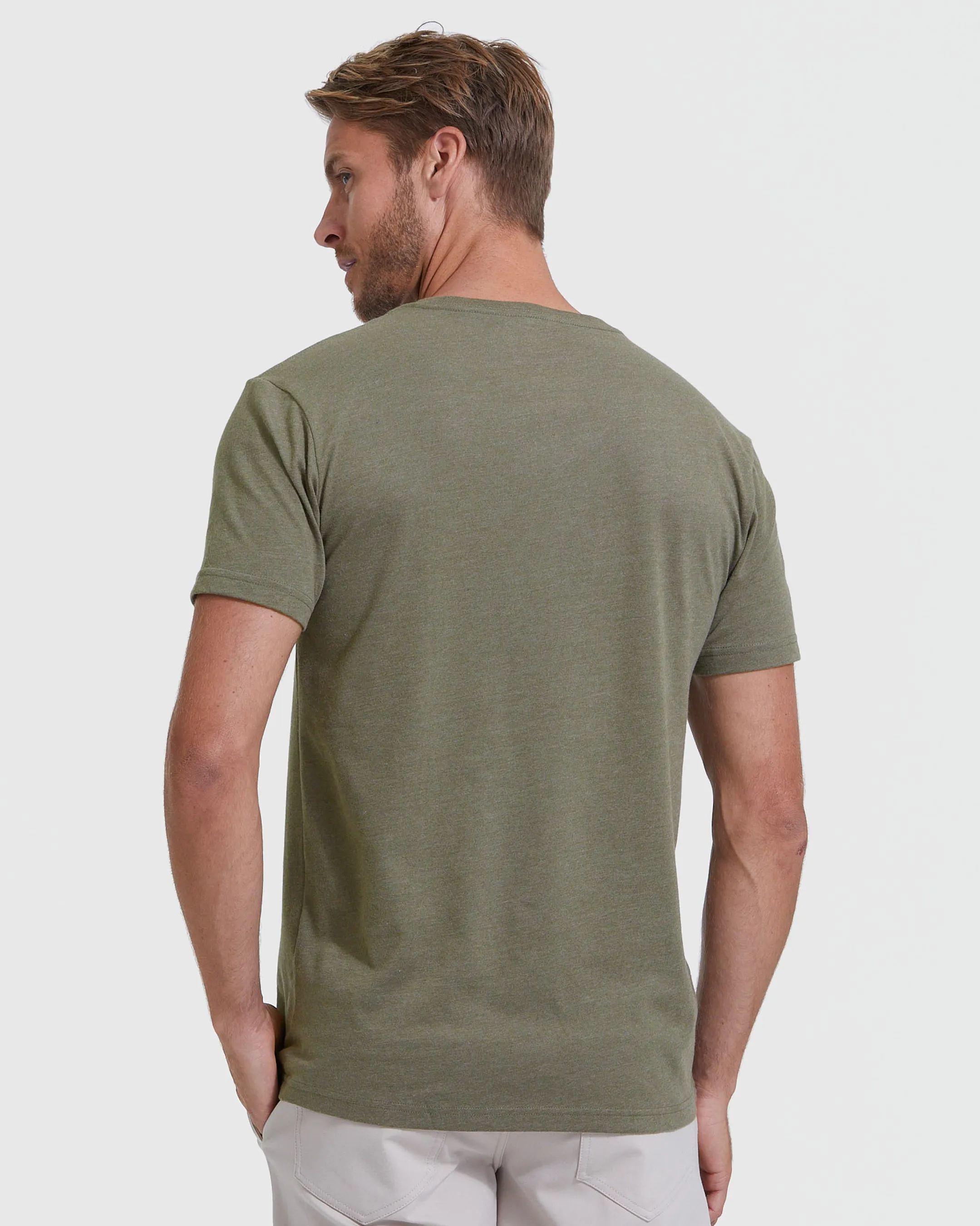 Heather Military Green Classic V-Neck sold by True Classic product image thumbnail 4