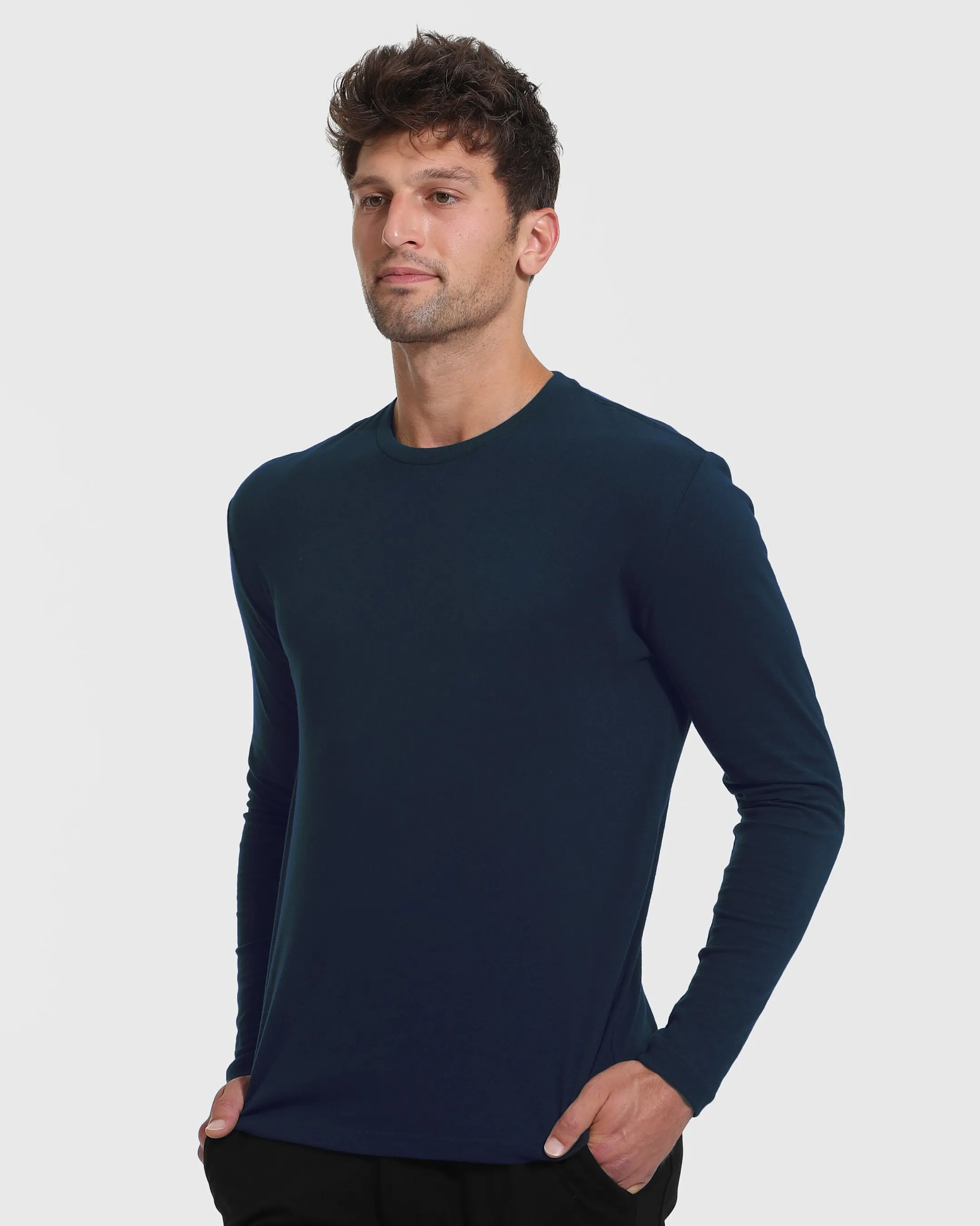 Navy Tall Long Sleeve T-Shirt sold by True Classic product image thumbnail 3