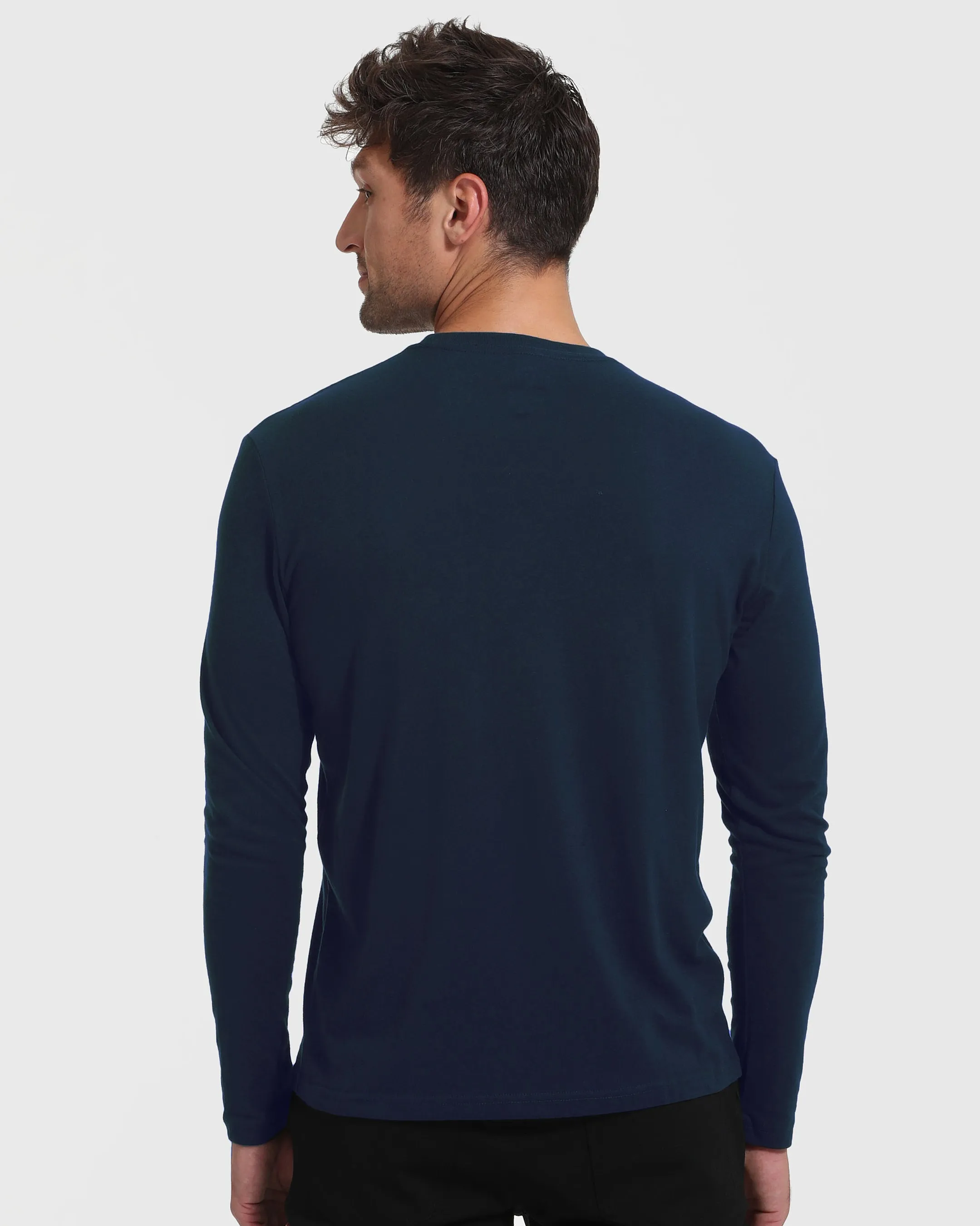 Navy Tall Long Sleeve T-Shirt sold by True Classic product image thumbnail 4