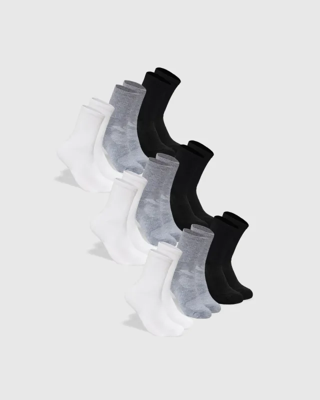 Combo Half Crew Socks 9-Pack sold by True Classic