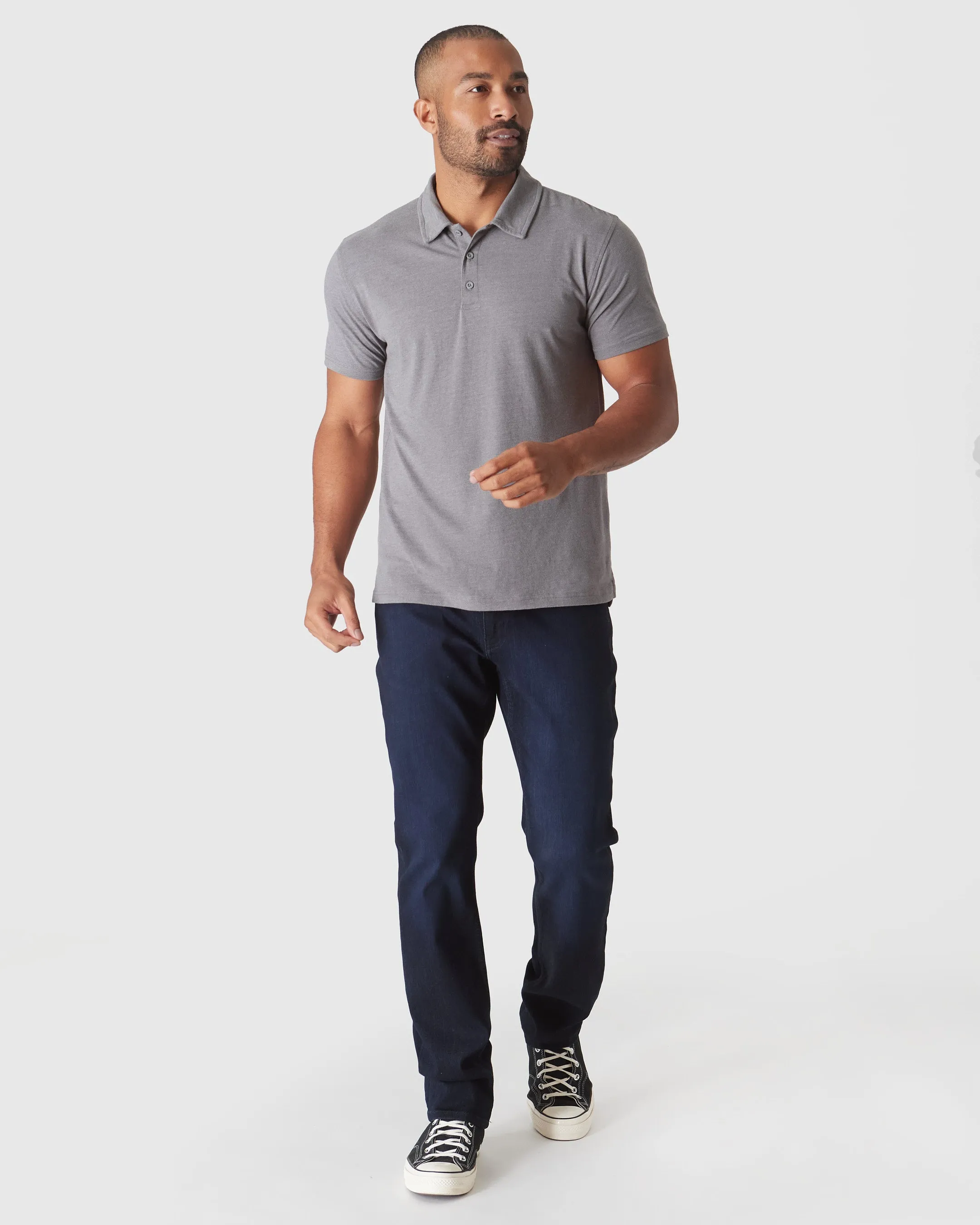 Heather Graphite Short Sleeve Polo sold by True Classic product image thumbnail 4