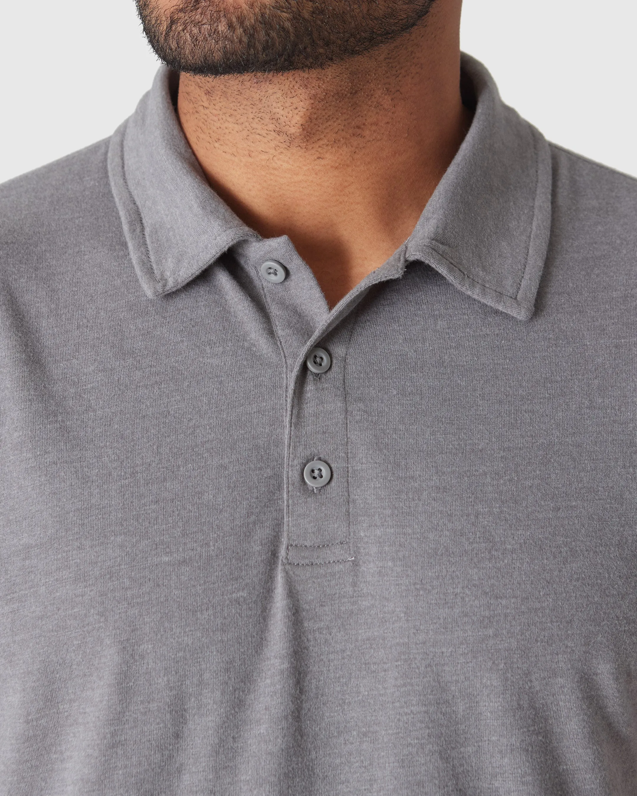 Heather Graphite Short Sleeve Polo sold by True Classic product image thumbnail 5